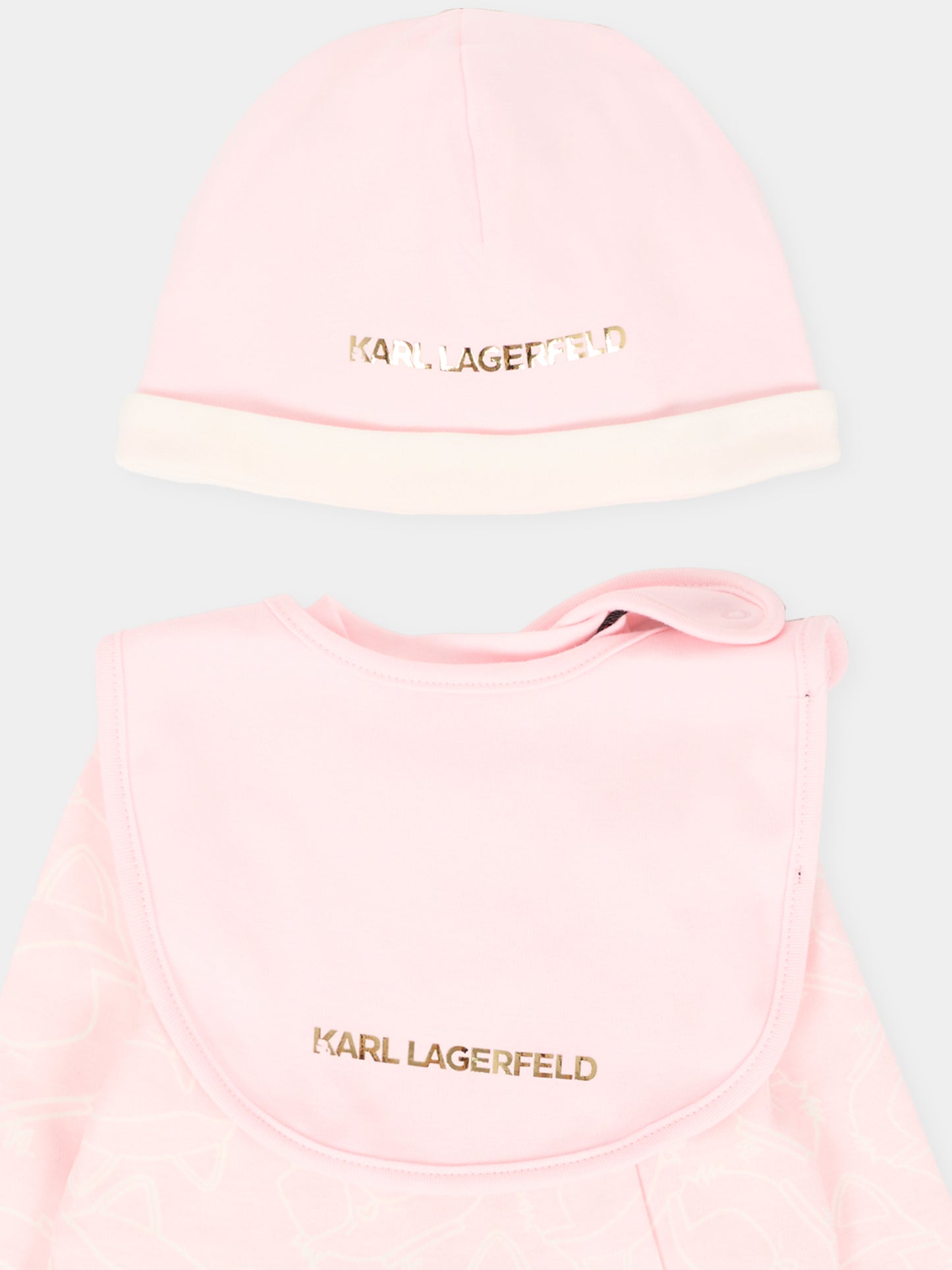 Set tutina rosa per neonata con Choupette,Karl Lagerfeld Kids,Z30968 N74