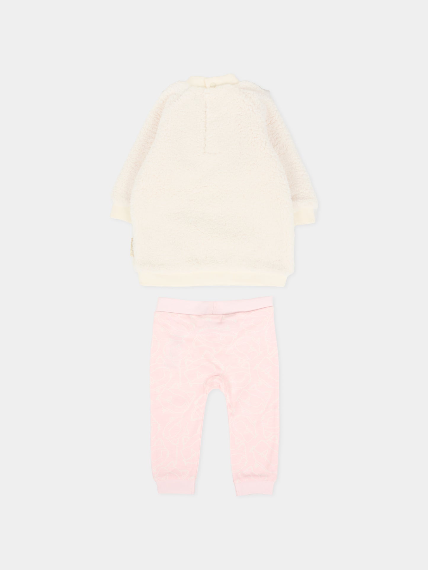 Completo rosa per neonata con Choupette ricamata,Karl Lagerfeld Kids,Z30971 N74