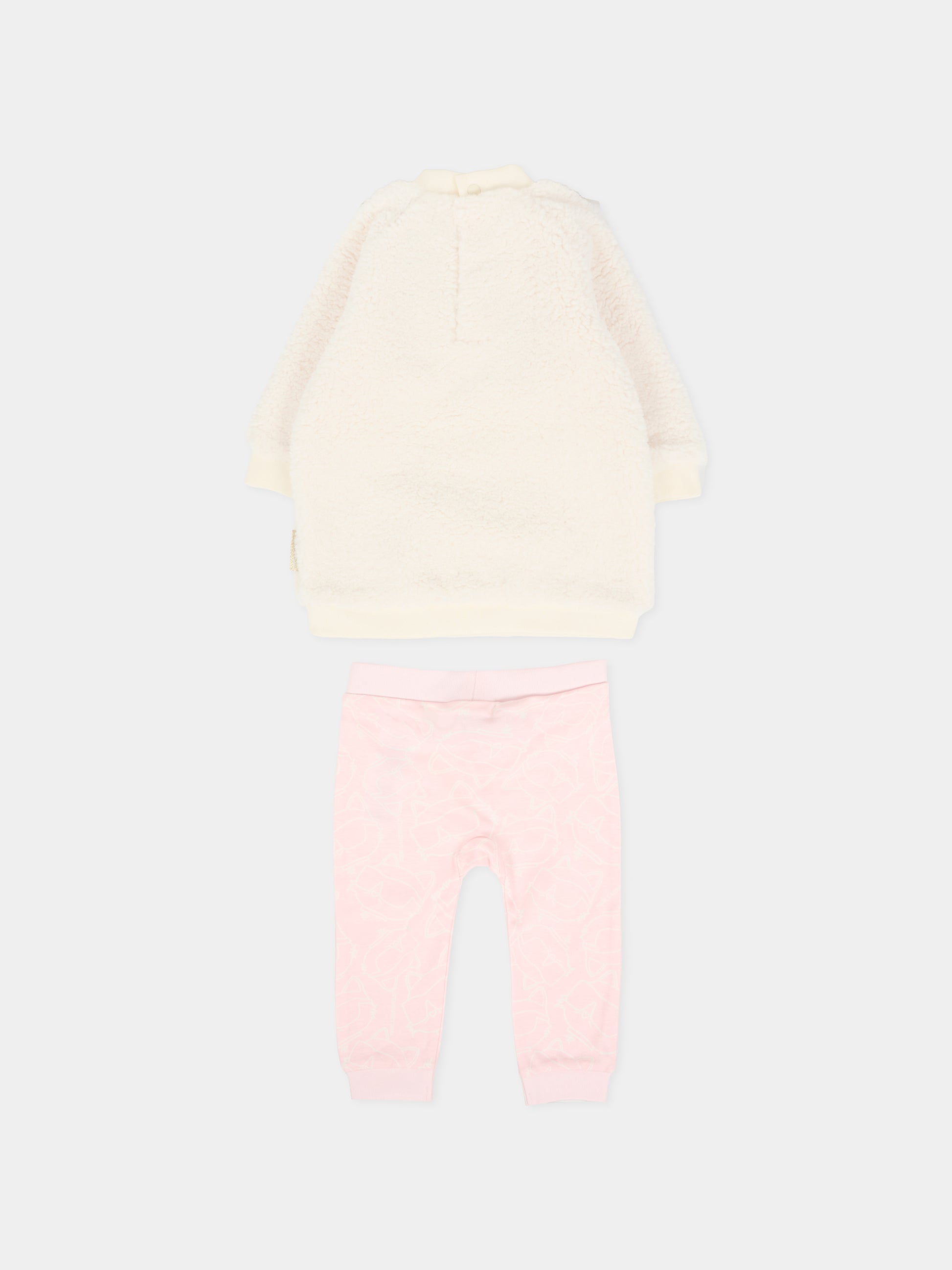 Completo rosa per neonata con Choupette ricamata,Karl Lagerfeld Kids,Z30971 N74