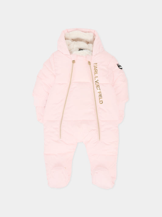 Piumino rosa per neonata con Choupette,Karl Lagerfeld Kids,Z30972 475