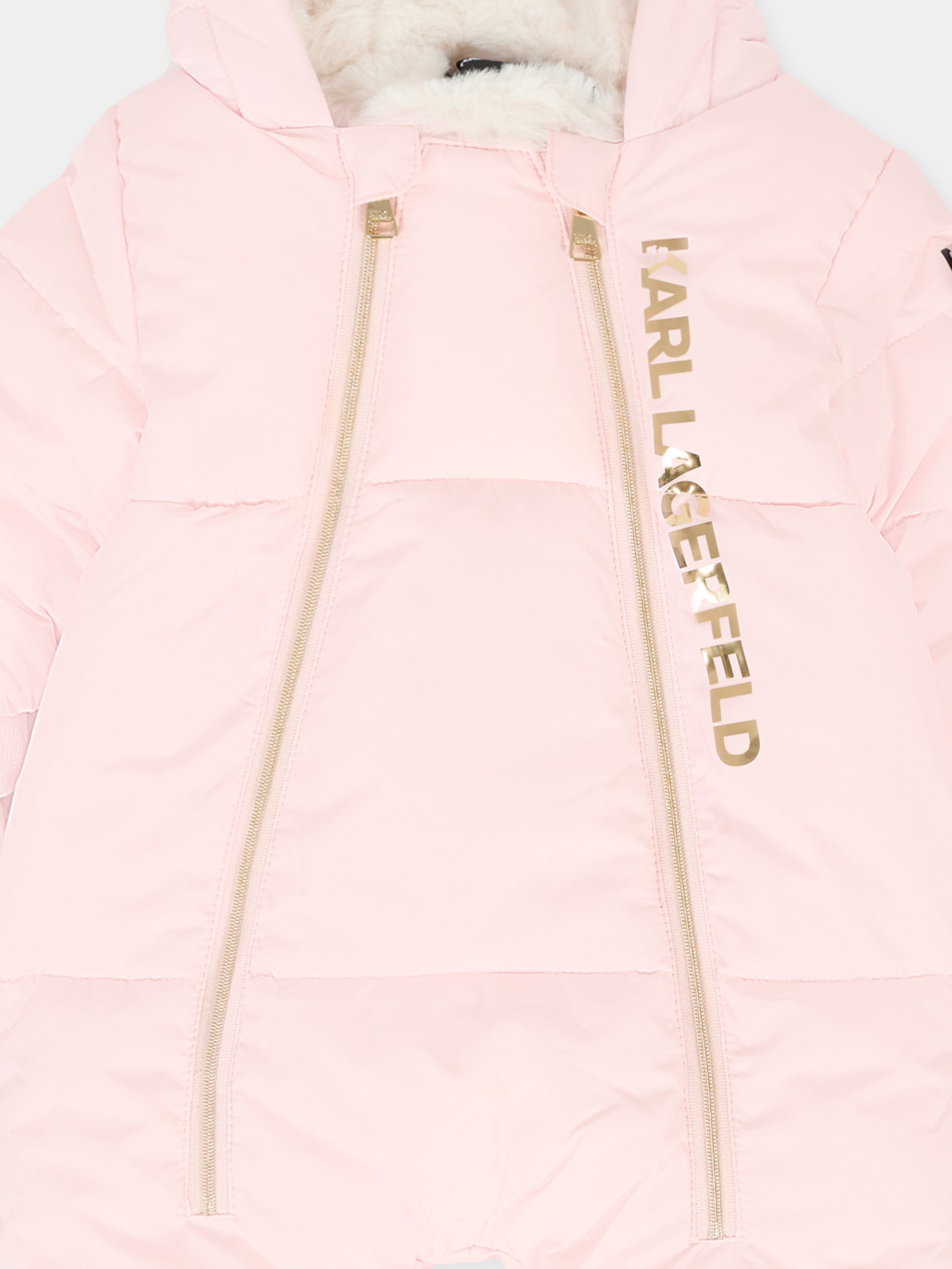 Piumino rosa per neonata con Choupette,Karl Lagerfeld Kids,Z30972 475