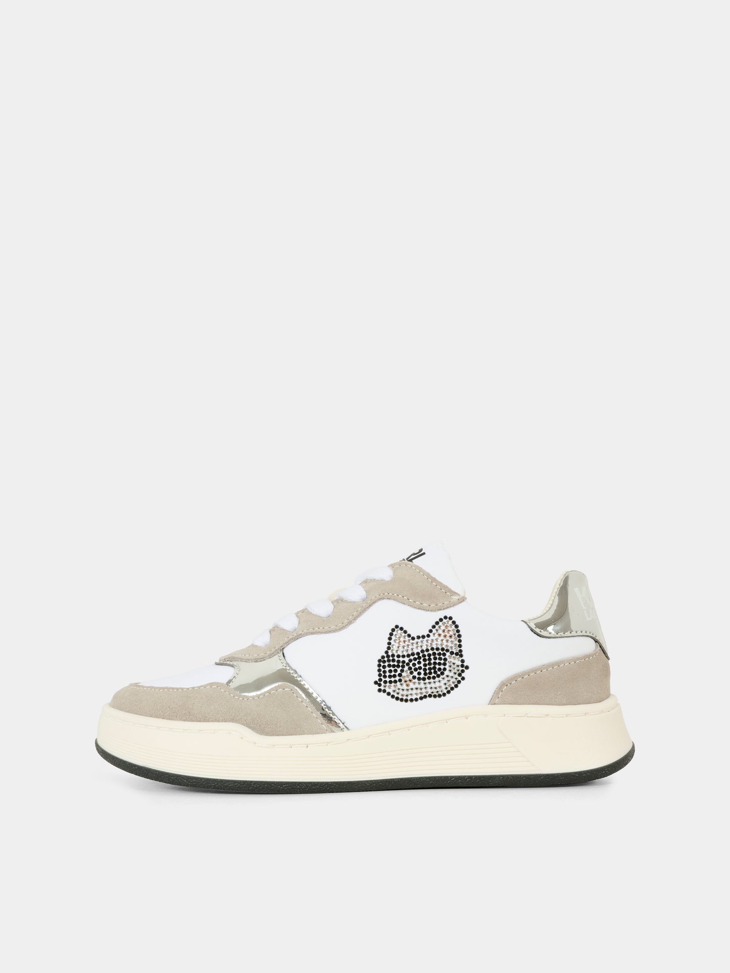 Sneakers bianche per bambina con Choupette,Karl Lagerfeld Kids,Z30986 10P