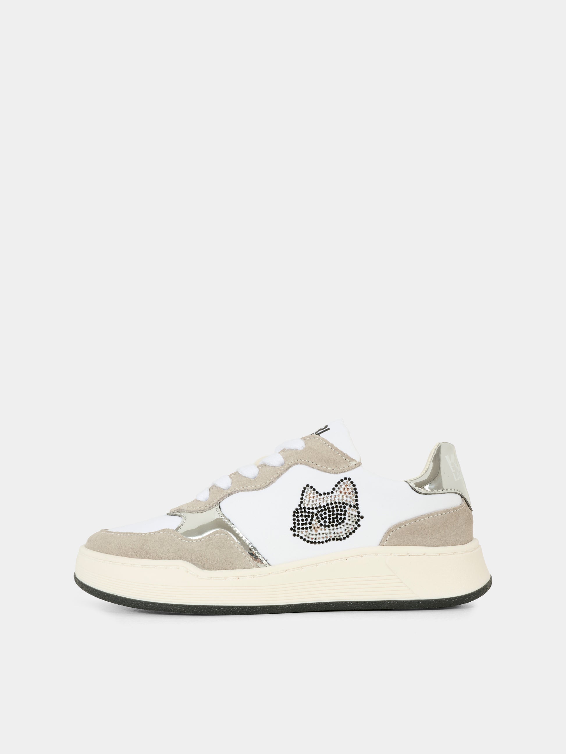 Sneakers bianche per bambina con Choupette,Karl Lagerfeld Kids,Z30986 10P