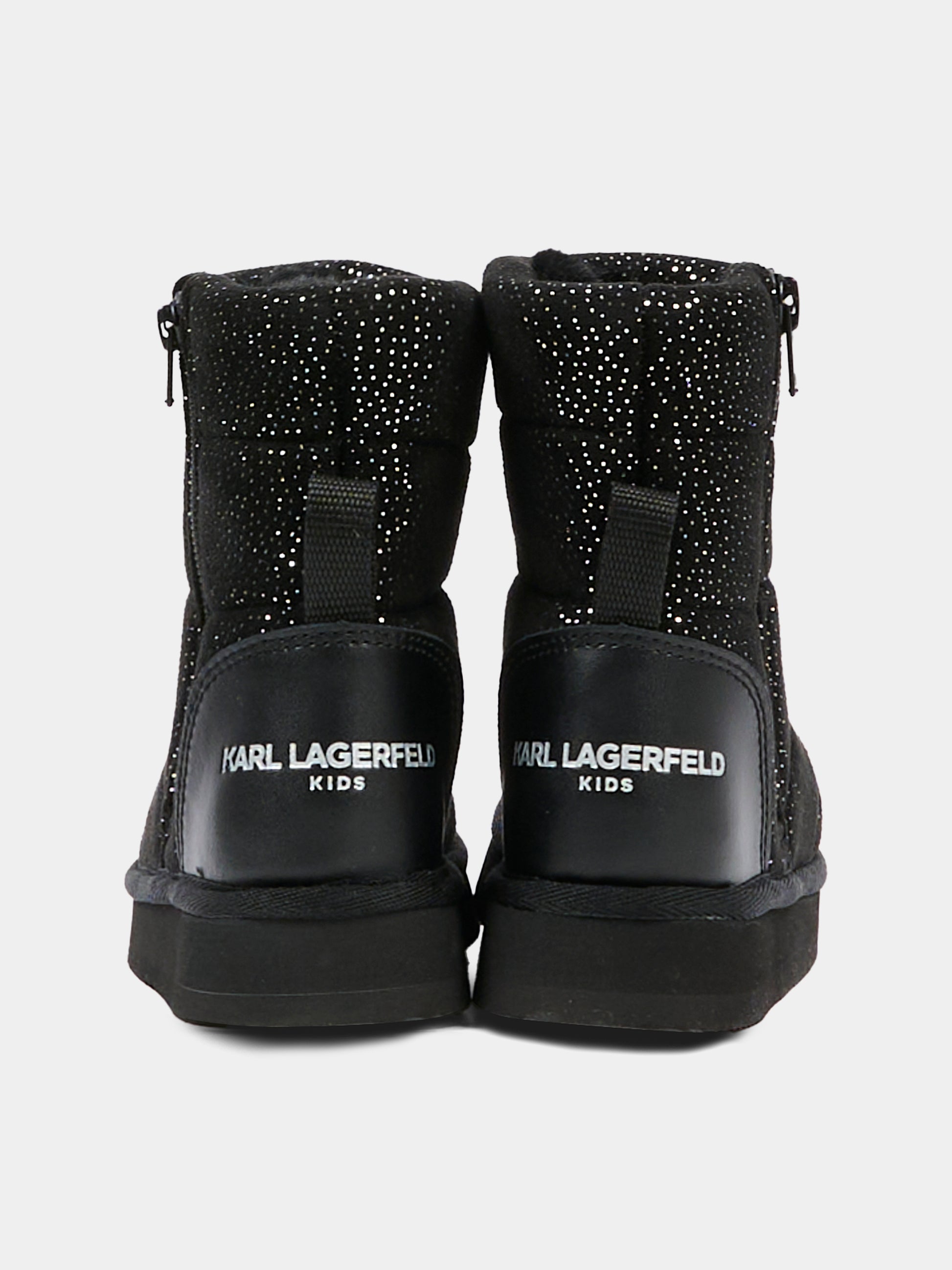 Stivali da neve neri per bambina con logo,Karl Lagerfeld Kids,Z30992 09B