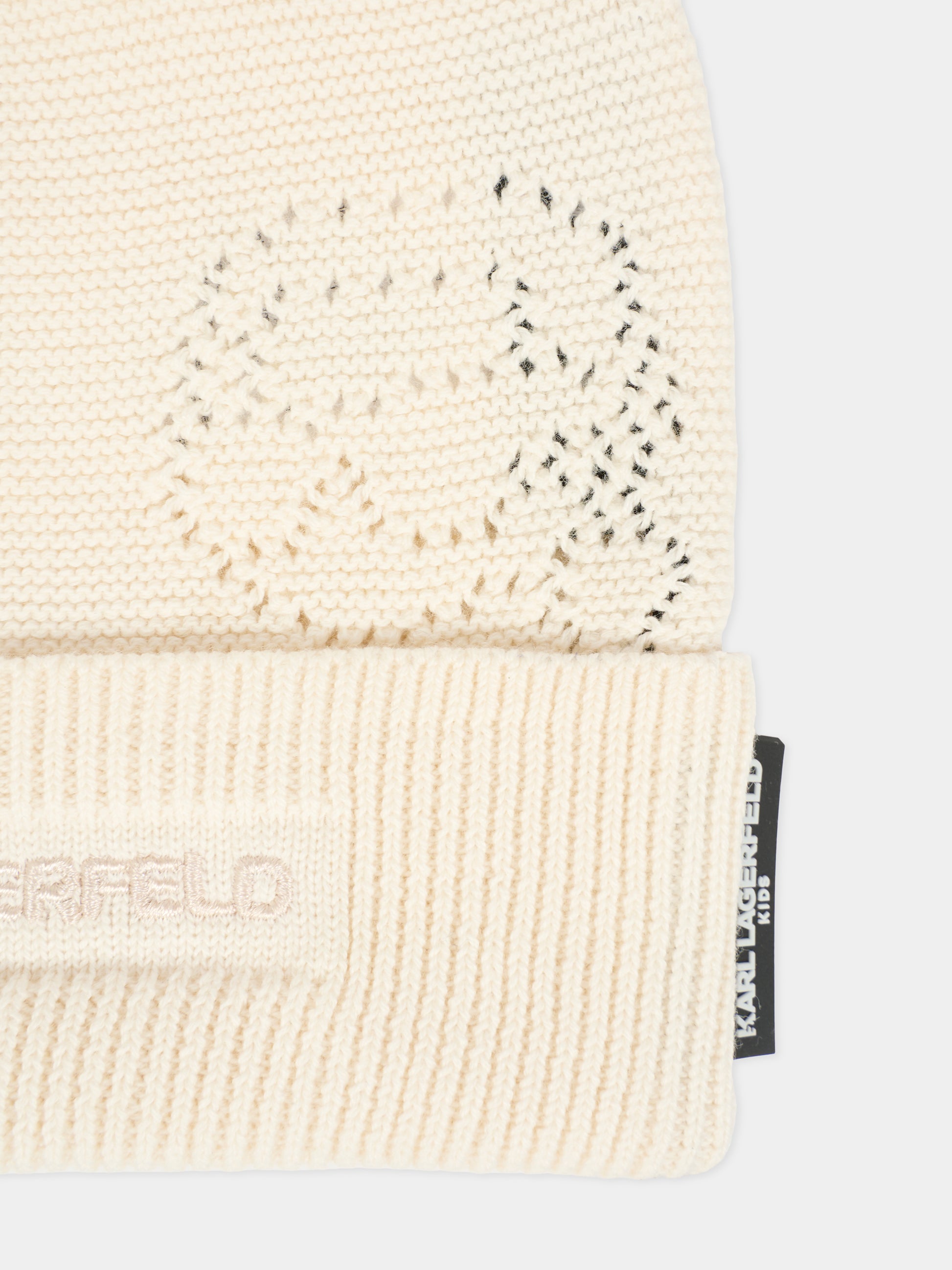 Berretto beige per neonati con Karl Lagerfeld,Karl Lagerfeld Kids,Z30996 195