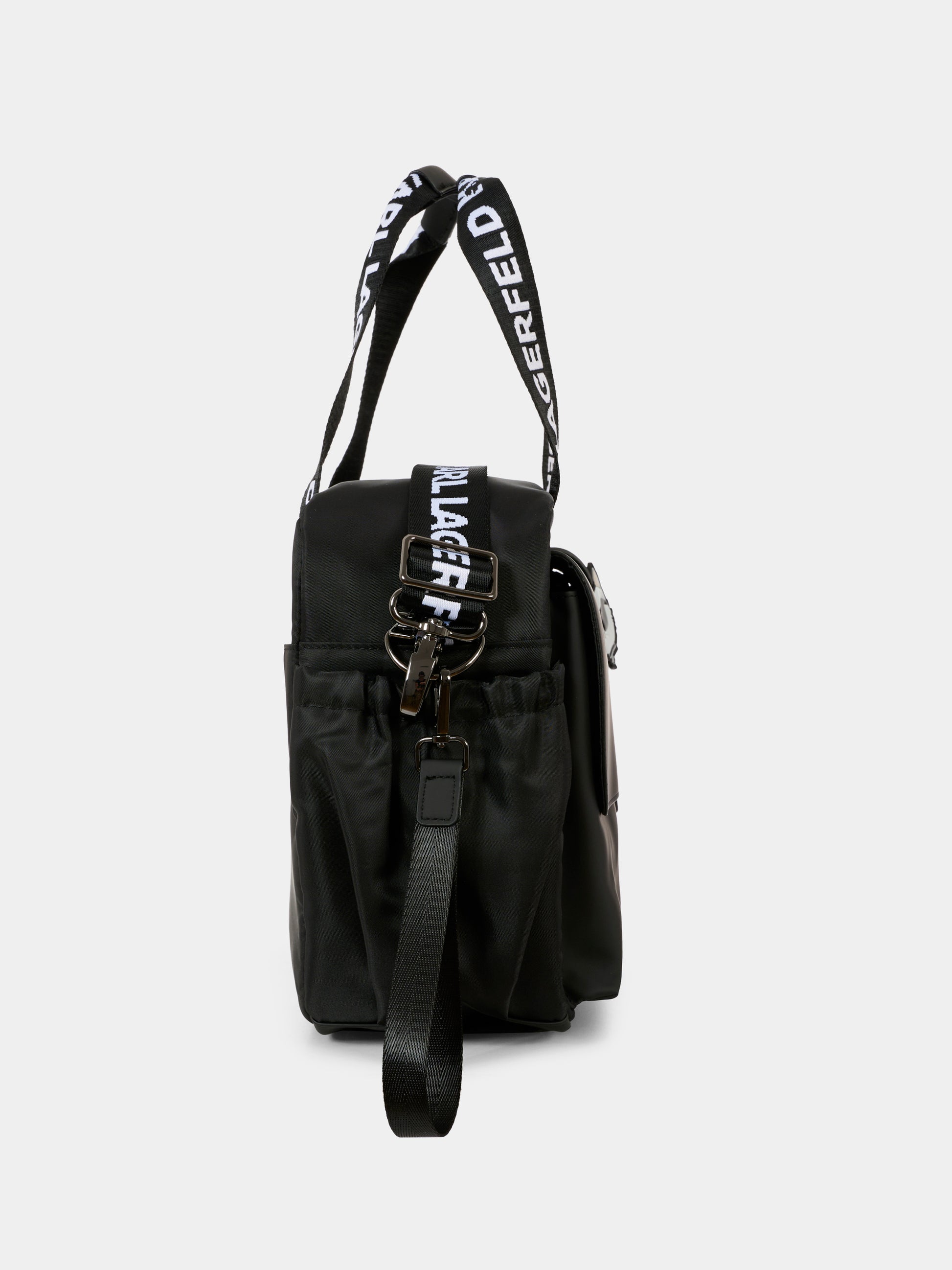 Borsa mamma nera con Karl Lagerfeld e logo,Karl Lagerfeld Kids,Z30999 09B