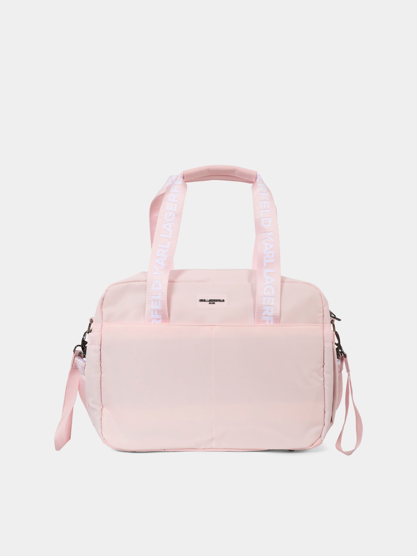Borsa mamma rosa per neonata con Choupette e logo,Karl Lagerfeld Kids,Z30999 45S