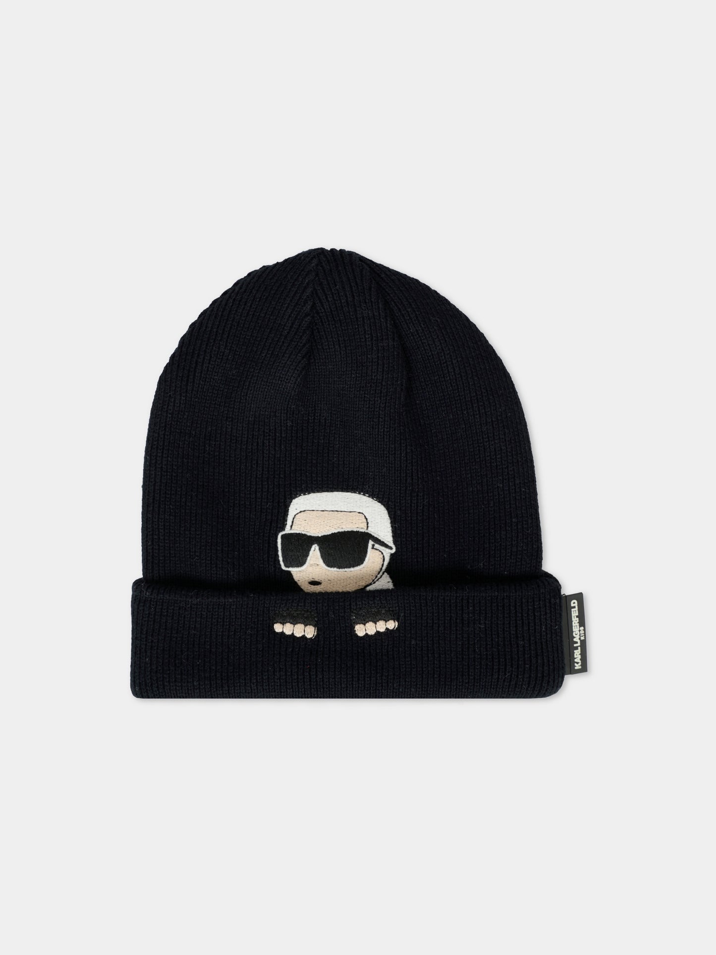 Berretto nero per neonato con Karl Lagerfeld,Karl Lagerfeld Kids,Z31004 09B