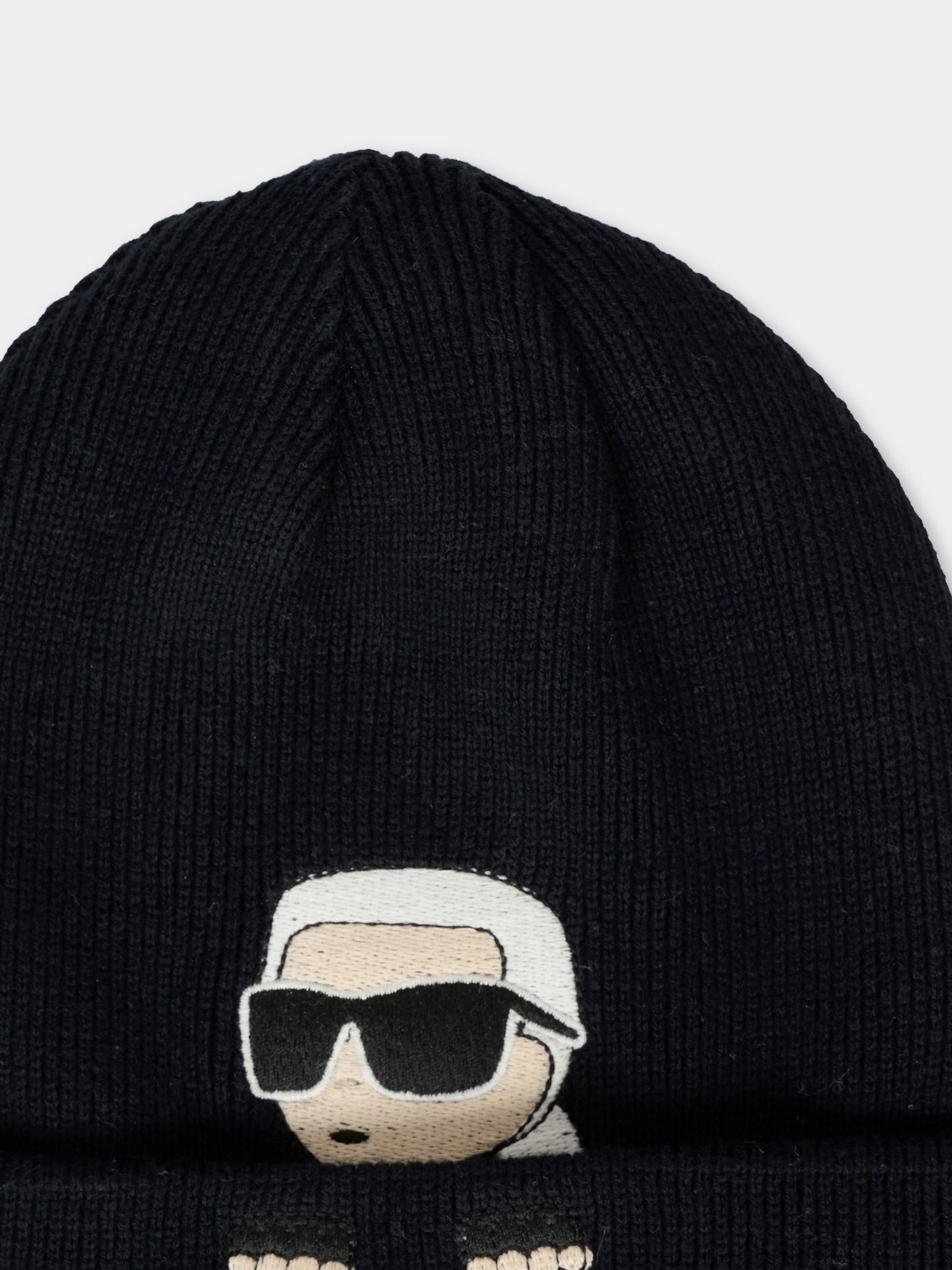 Berretto nero per neonato con Karl Lagerfeld,Karl Lagerfeld Kids,Z31004 09B