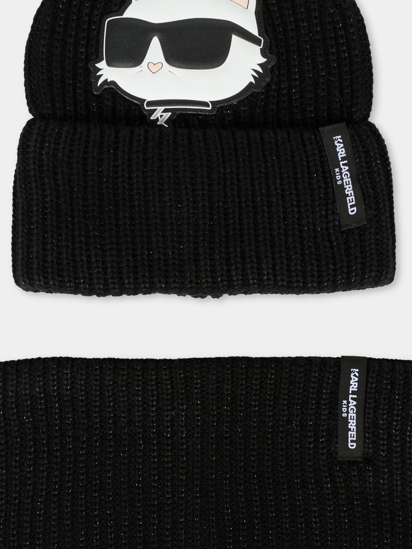 Set nero per bambini con Choupette,Karl Lagerfeld Kids,Z31010 09B