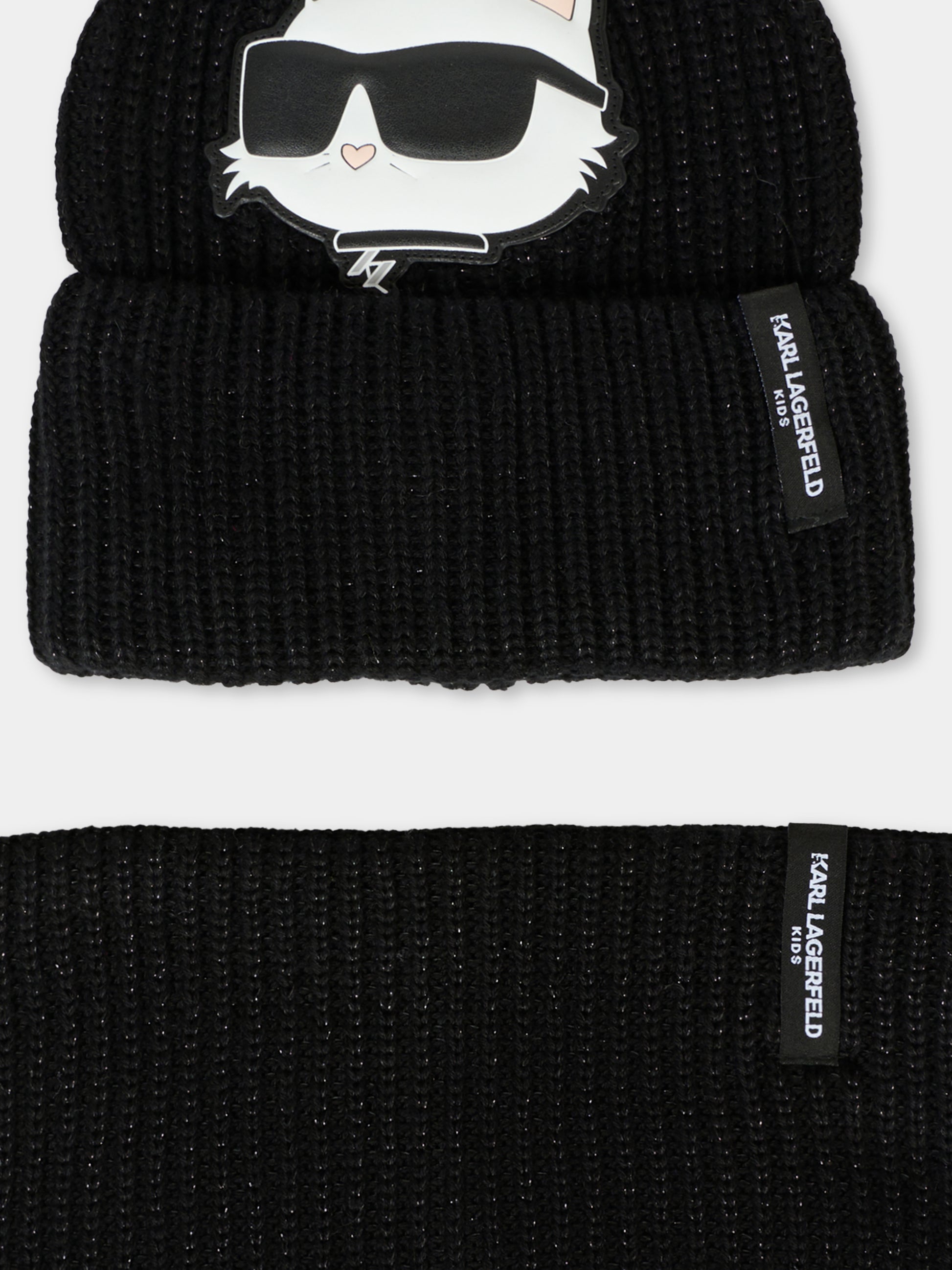 Set nero per bambini con Choupette,Karl Lagerfeld Kids,Z31010 09B