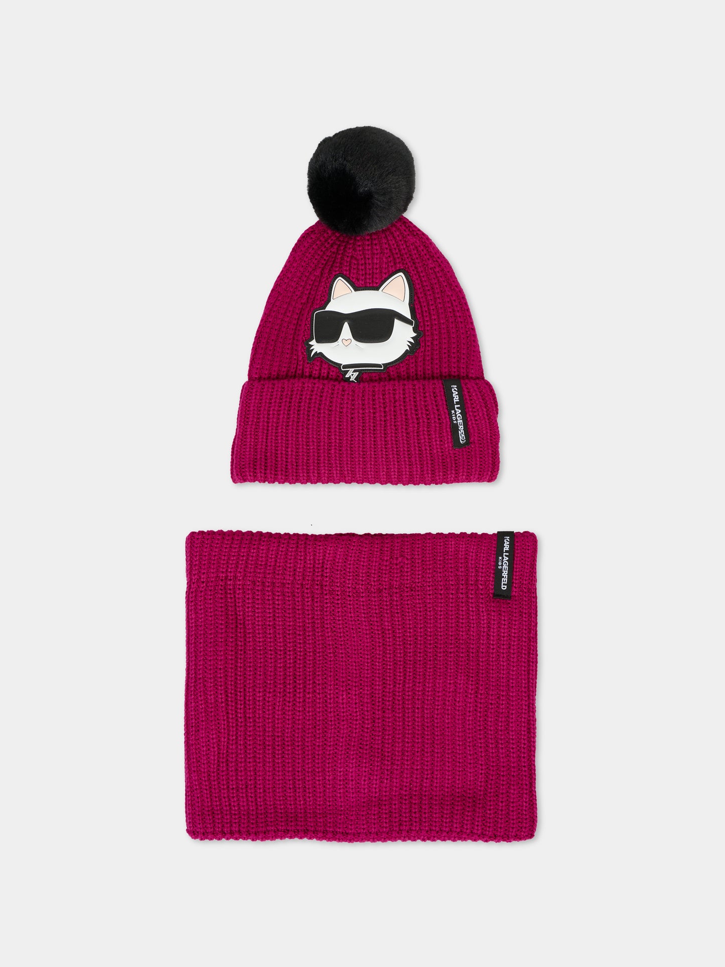 Set fucsia per bambina con Choupette,Karl Lagerfeld Kids,Z31011 469