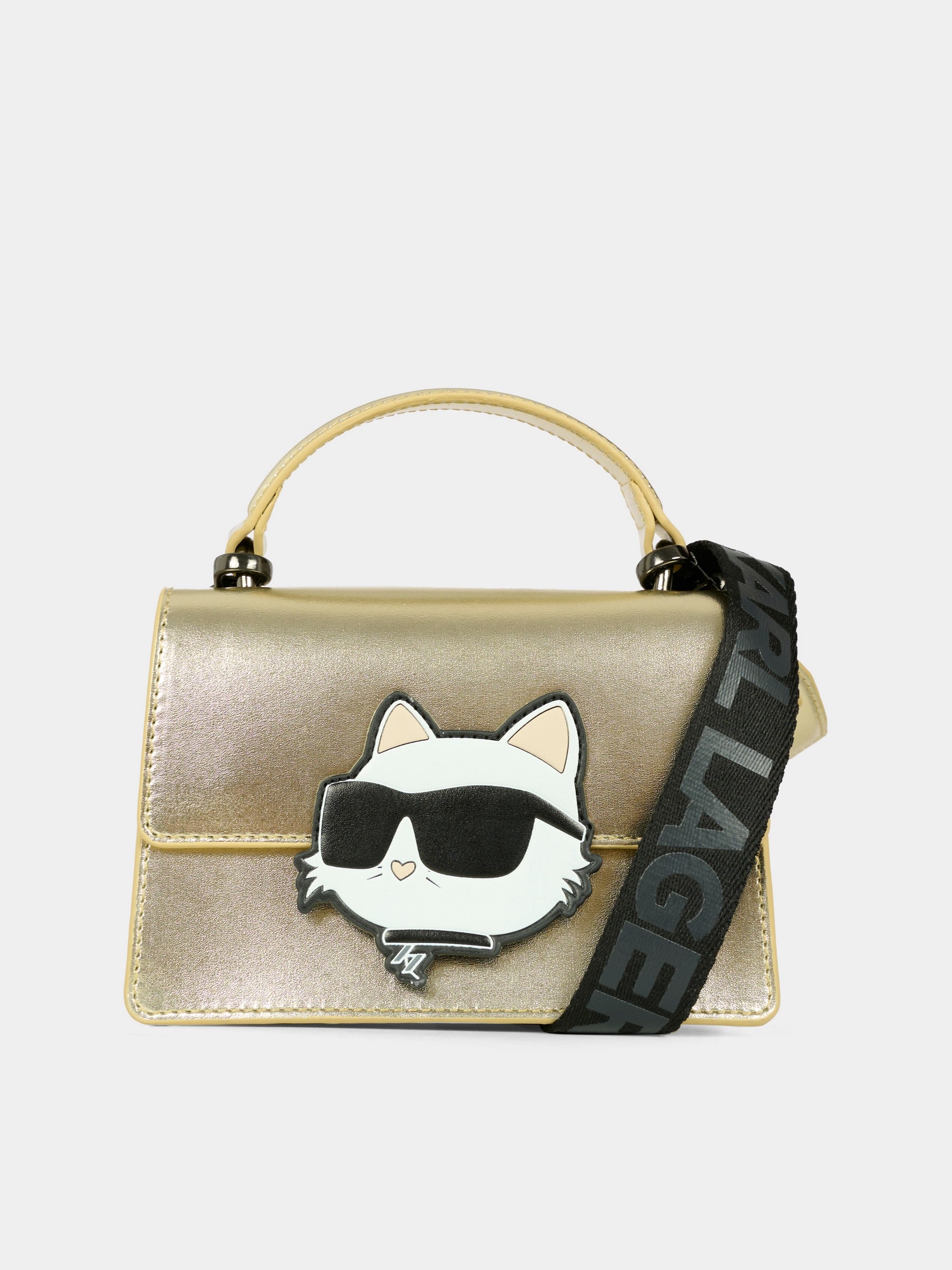 Borsa oro per bambina con Choupette,Karl Lagerfeld Kids,Z31025 576