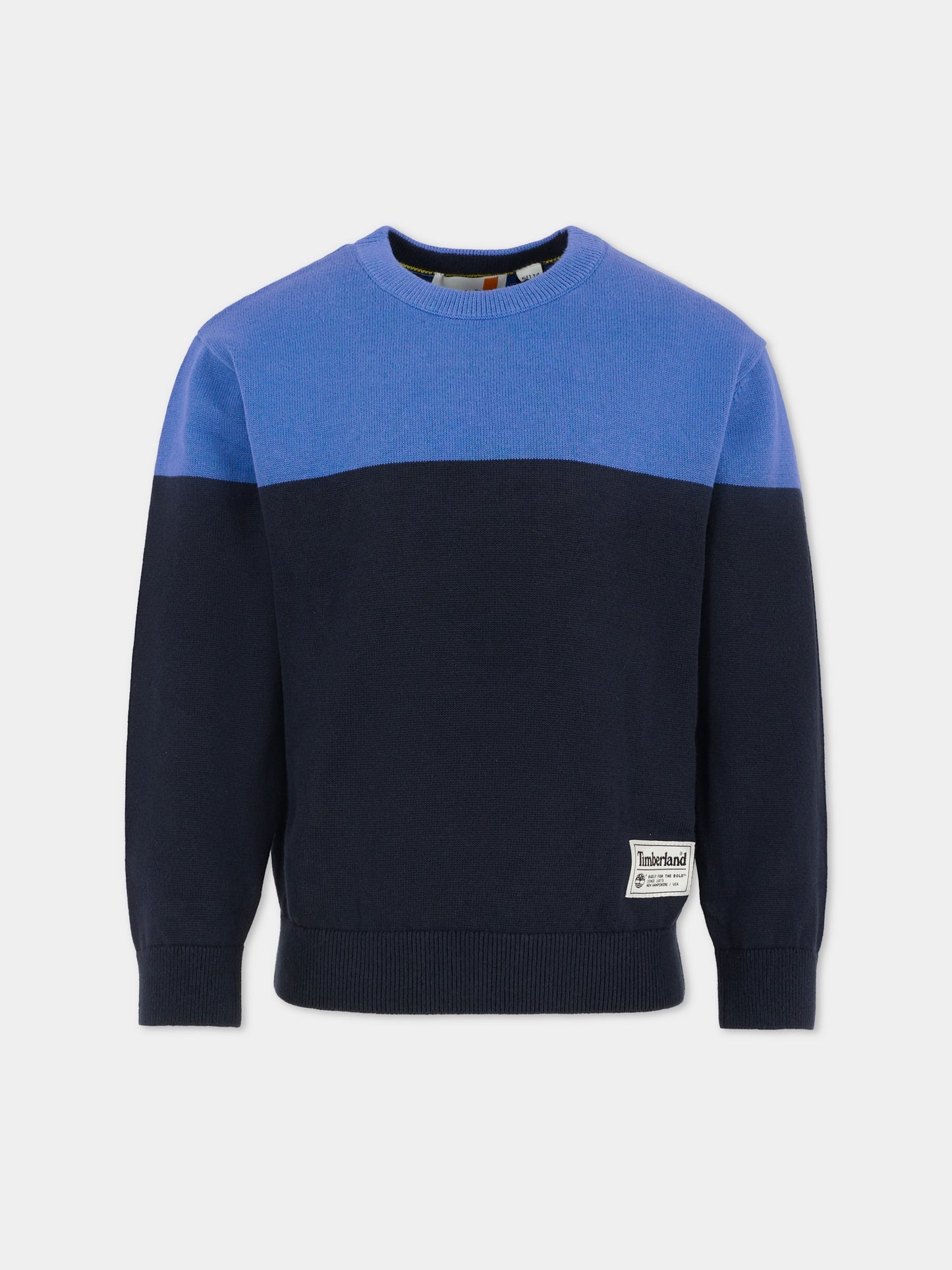 Maglione blu per bambino con patch,Timberland,T60568 85T