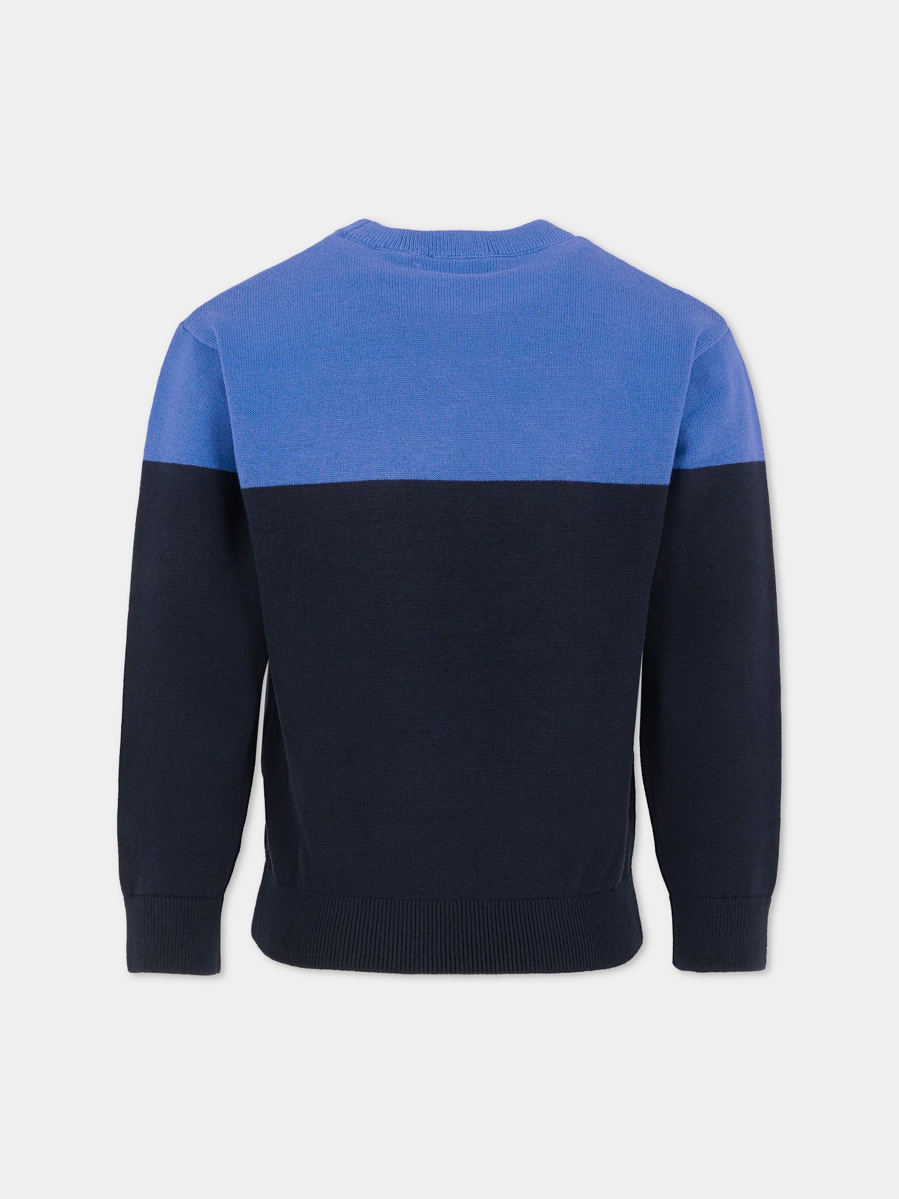 Maglione blu per bambino con patch,Timberland,T60568 85T