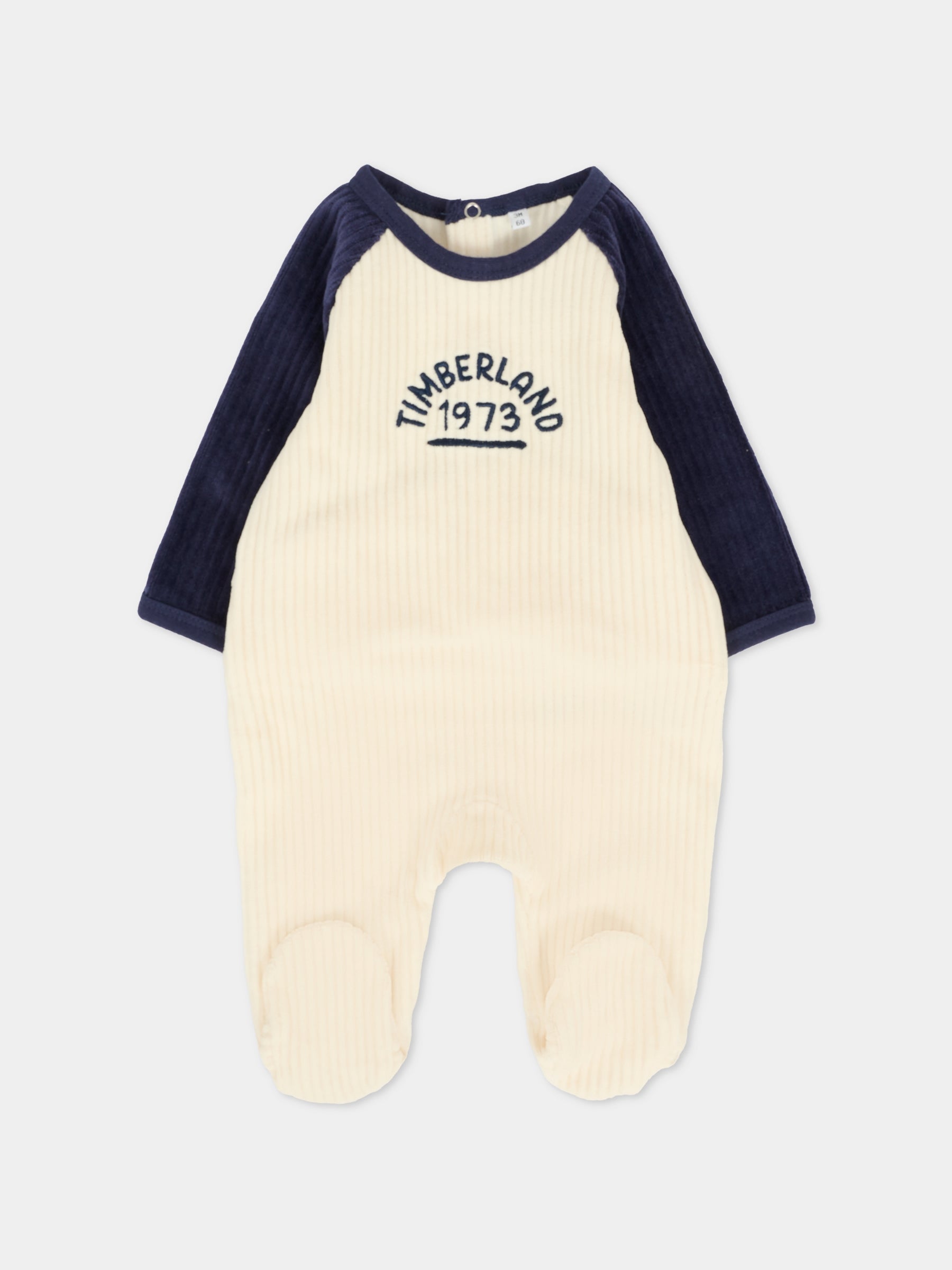 Set tutine avorio per neonato con stampa animali,Timberland,T60630 127