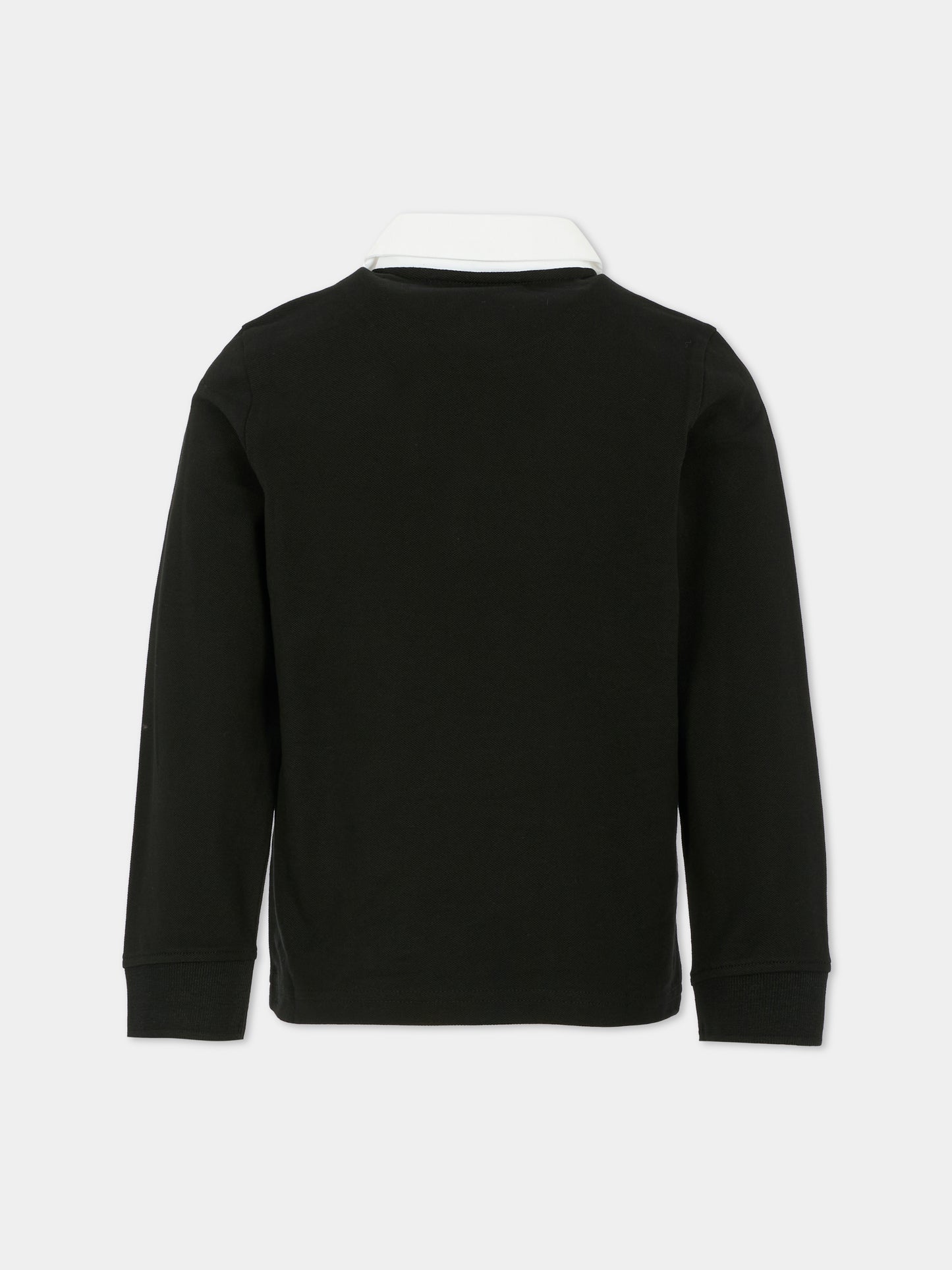 Polo nera per bambino con logo,Hugo,G00445 09B