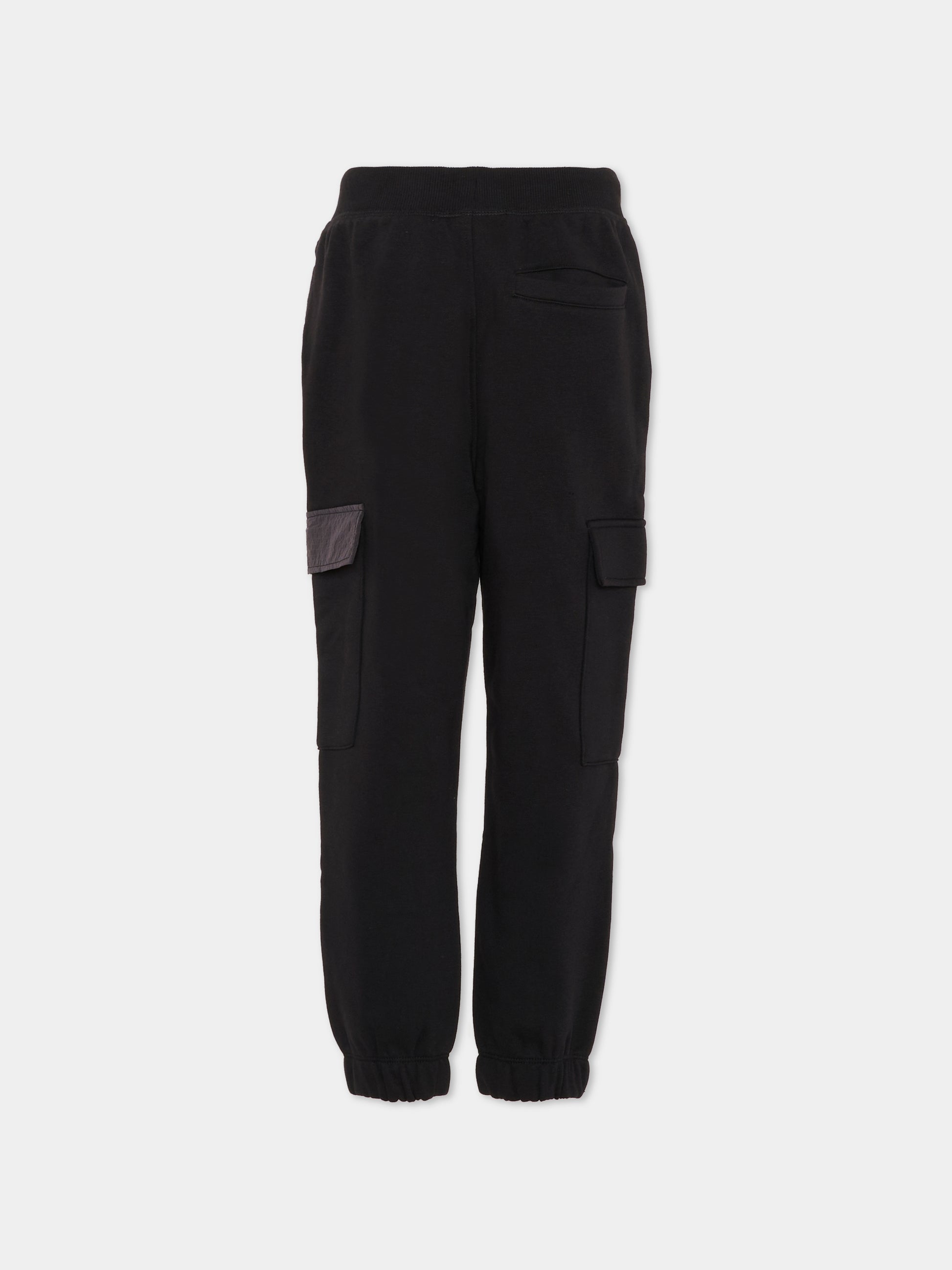 Pantaloni neri per bambino con logo,Hugo,G00477 09B