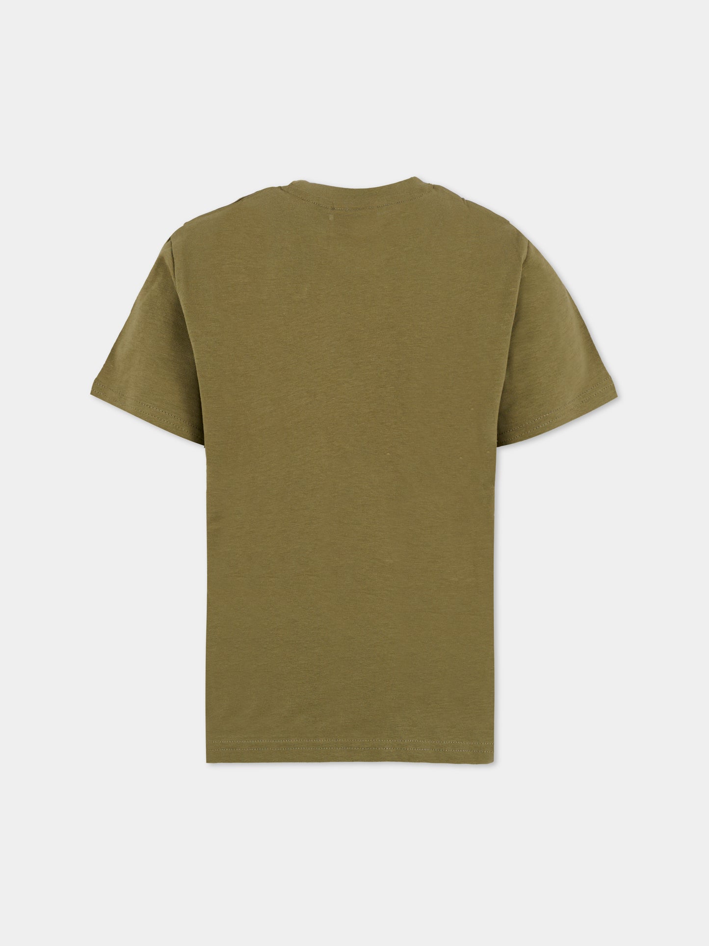 T-shirt verde per bambino con logo nero,Hugo,G00572 65F