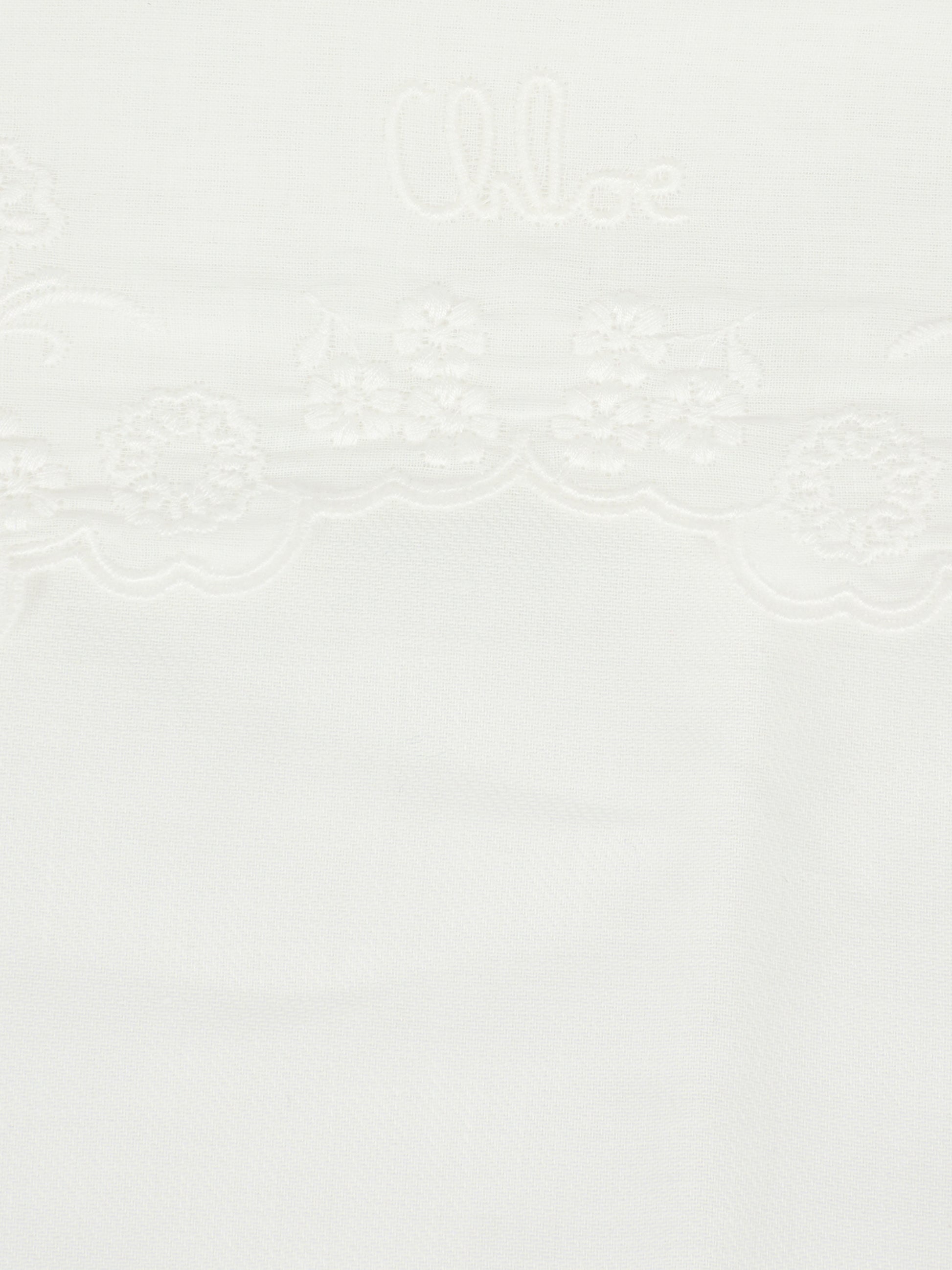 Sacco nanna bianco per neonata con fiori ricamati,Chloé Kids,C20770 117