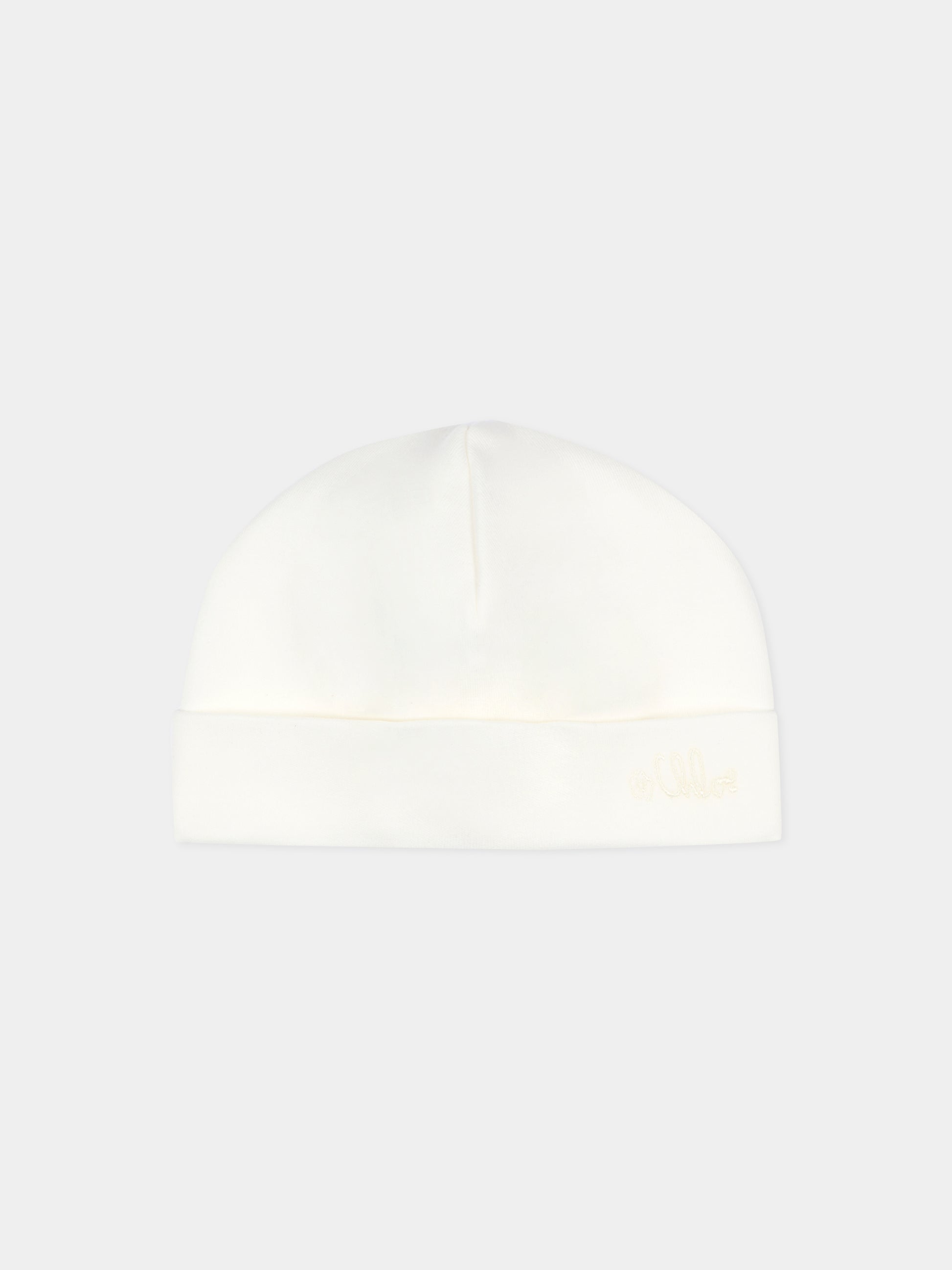 Set tutina avorio per neonata con logo,Chloé Kids,C20776 117