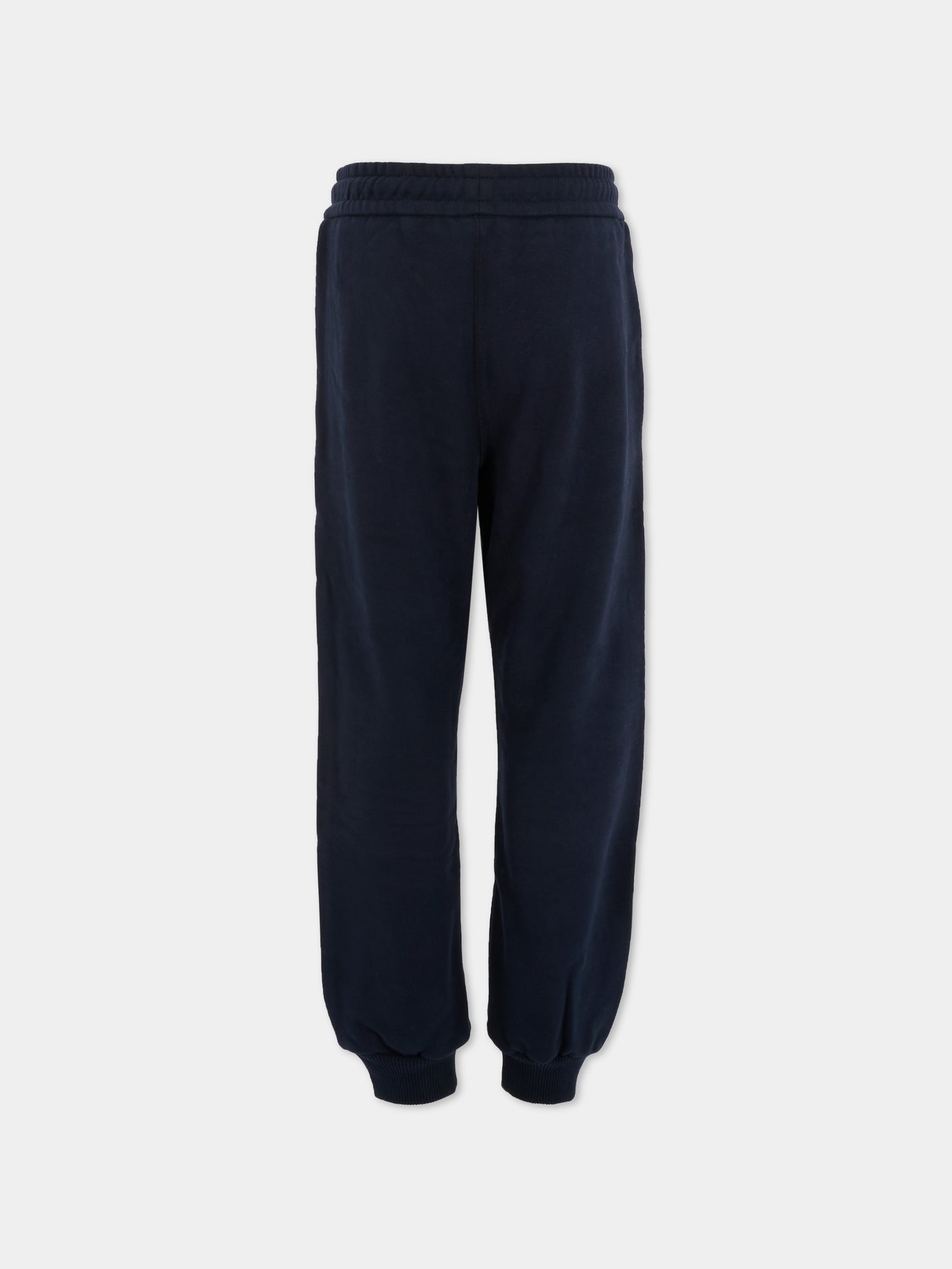 Pantaloni blu per bambina con logo in velluto,Chloé Kids,C20631 859