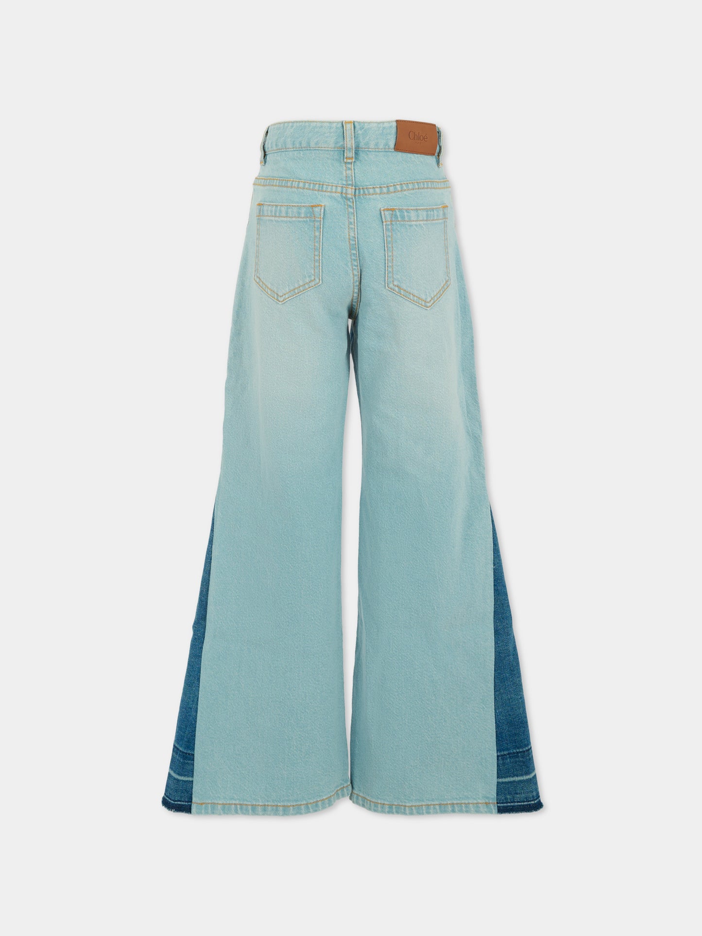 Jeans denim per bambina con logo,Chloé Kids,C20638 Z10