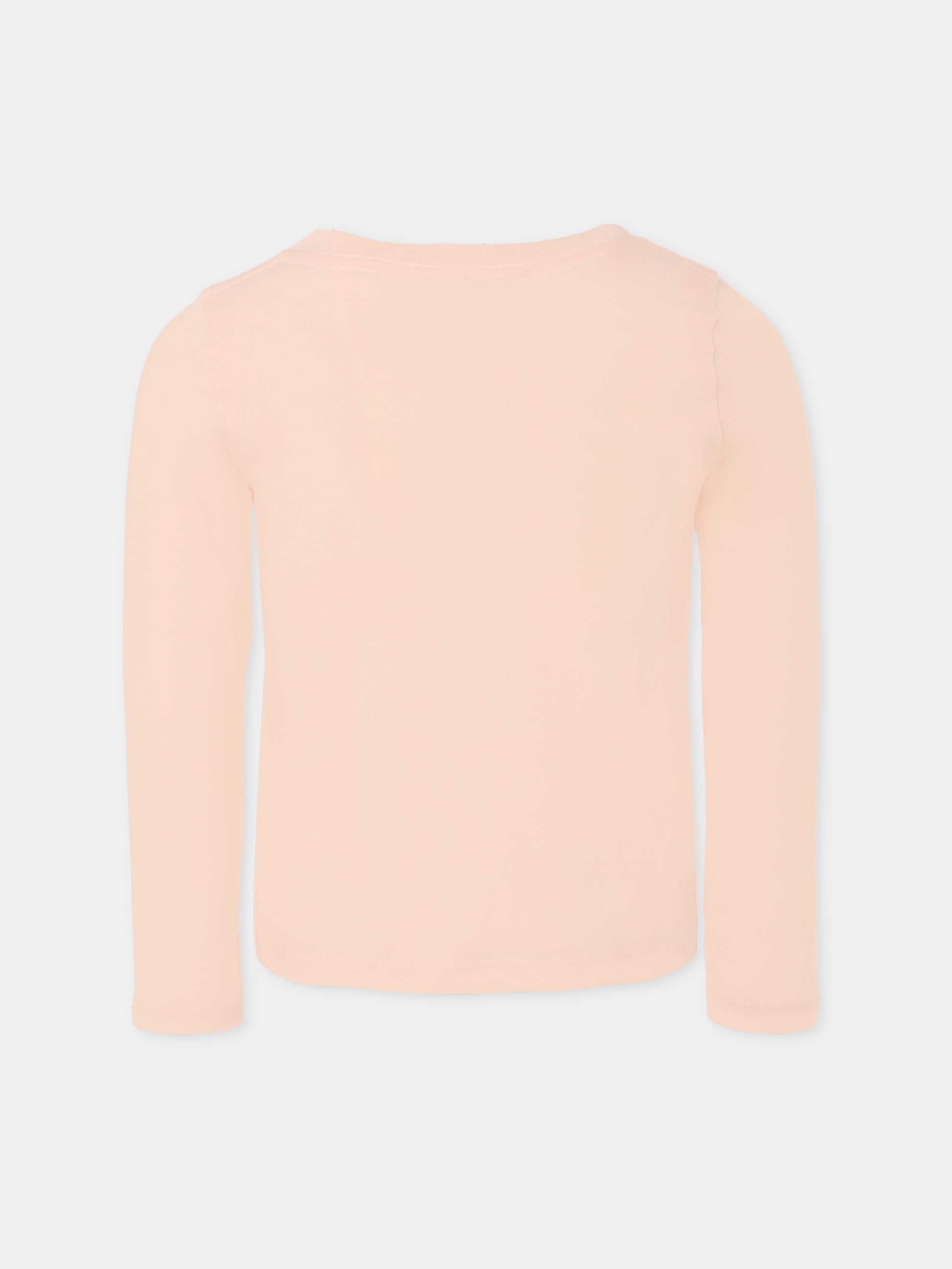 T-shirt rosa per bambina con logo,Chloé Kids,C20650 46J