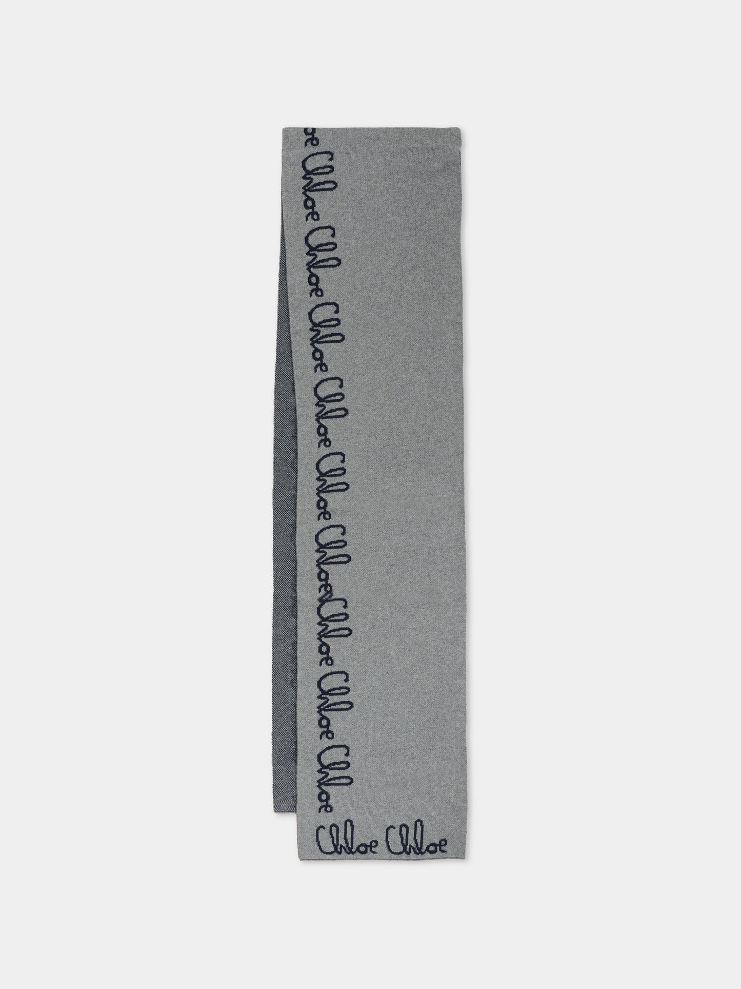 Sciarpa grigia per bambina con logo,Chloé Kids,C20674 A46