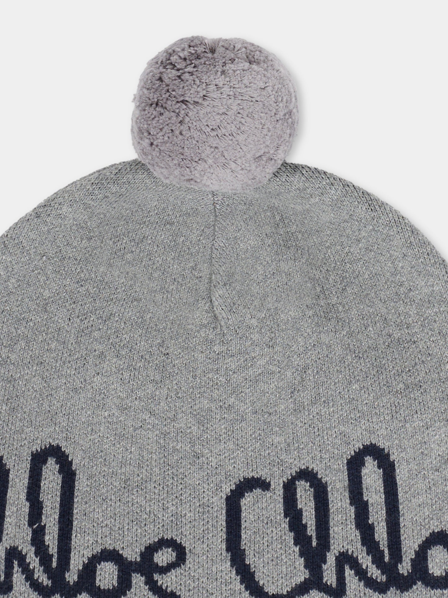 Berretto grigio per bambina con logo,Chloé Kids,C20675 A46