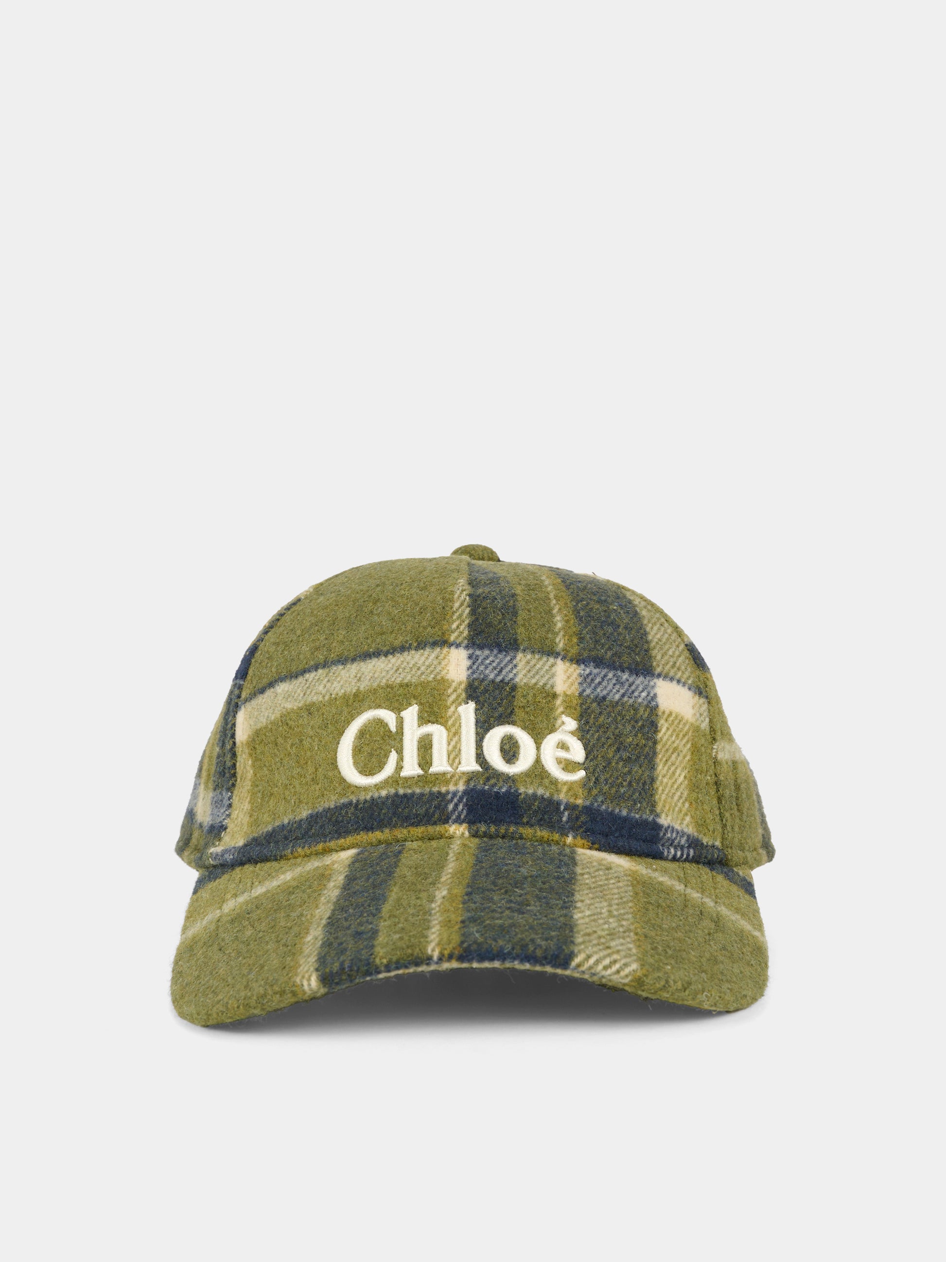 Cappello verde per bambina con logo,Chloé Kids,C20682 Z67