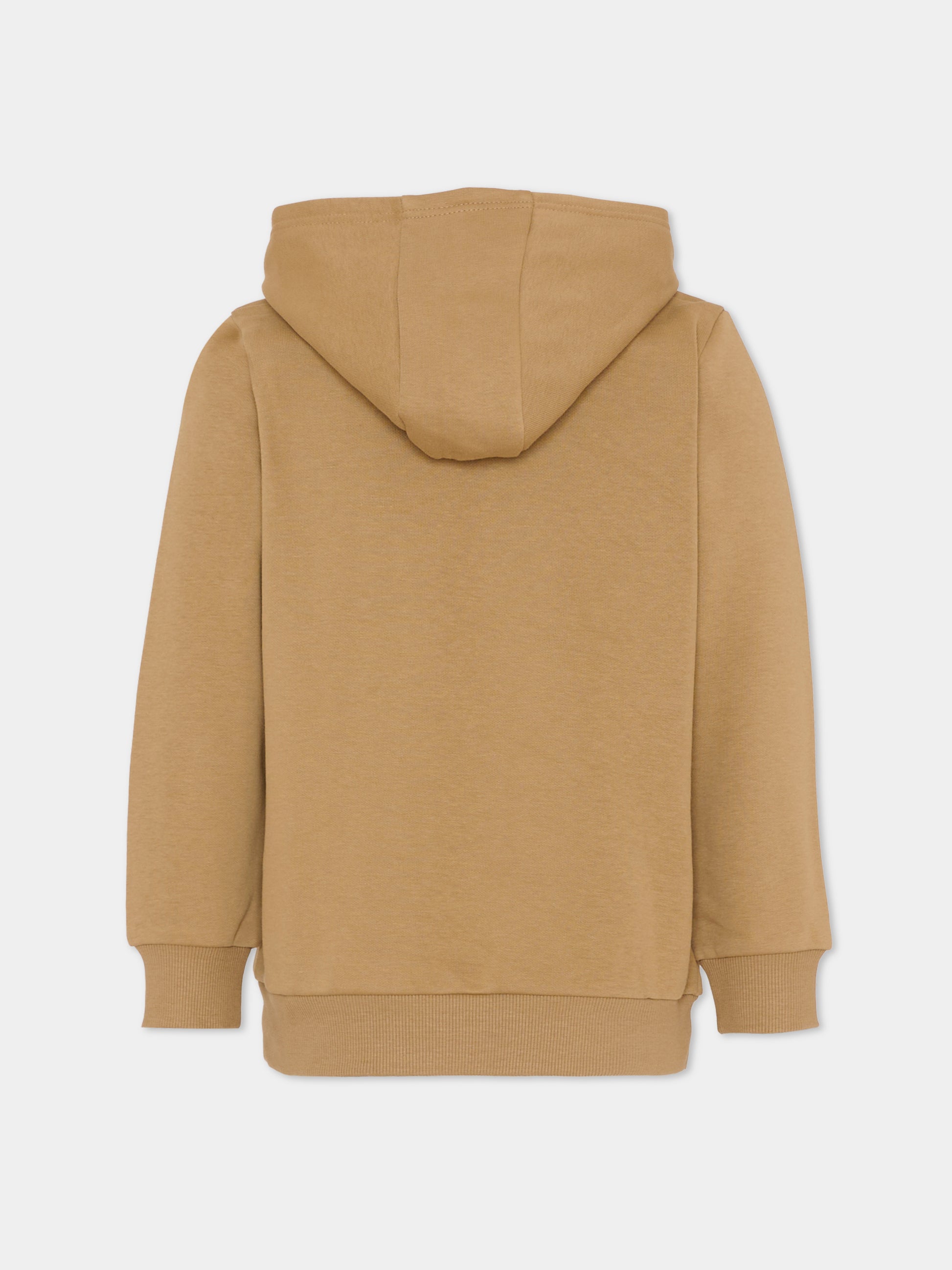 Felpa beige per bambino con logo bianco,Boss,J52351 269