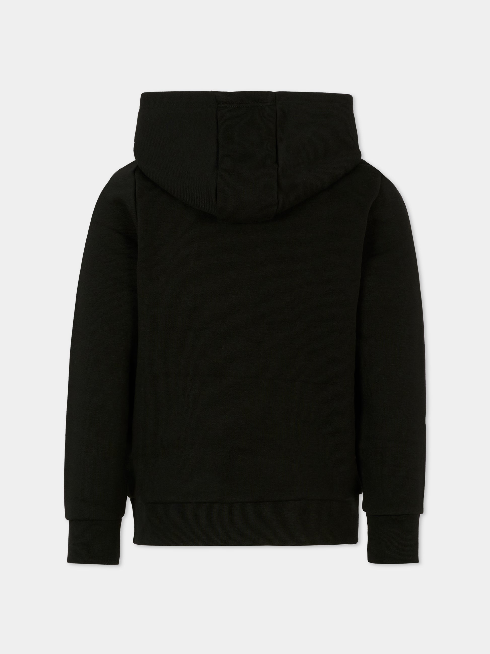 Felpa nera per bambino con logo,Boss,J52355 09B