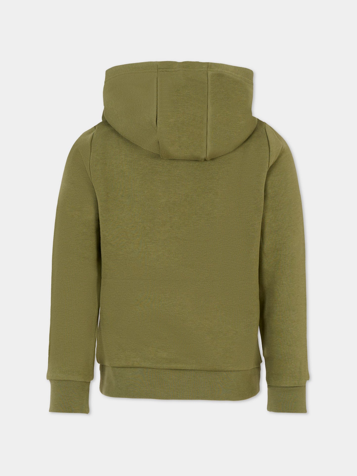 Felpa verde per bambino con logo,Boss,J52355 724