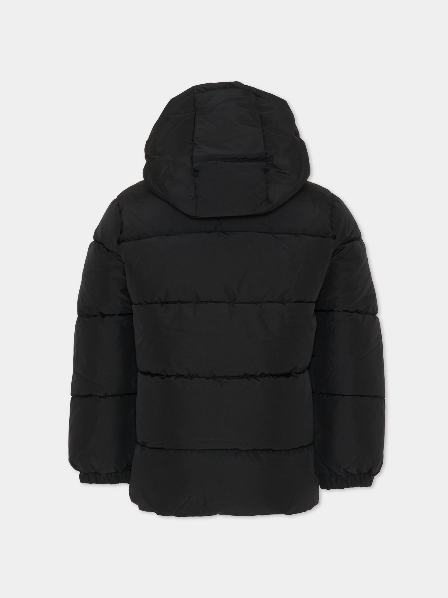 Piumino nero per bambino con logo,Boss,J52396 09B