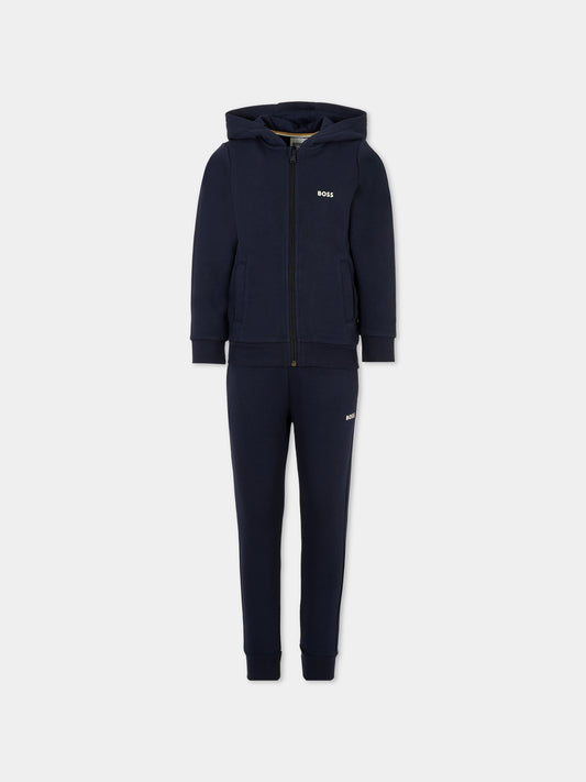 Completo blu per bambino con logo bianco,Boss,J52403 849