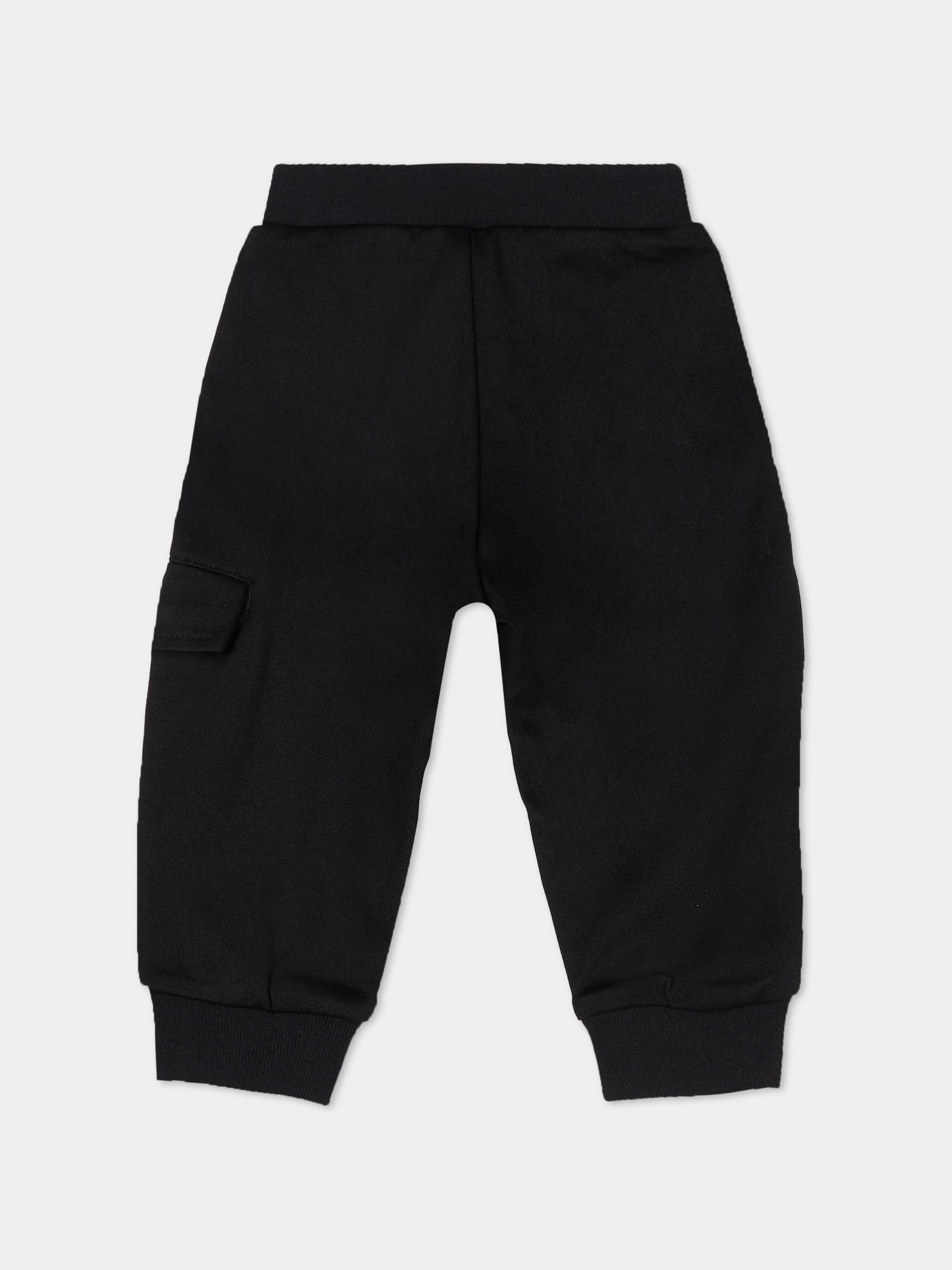 Pantaloni neri per neonato con logo,Boss,J52436 09B