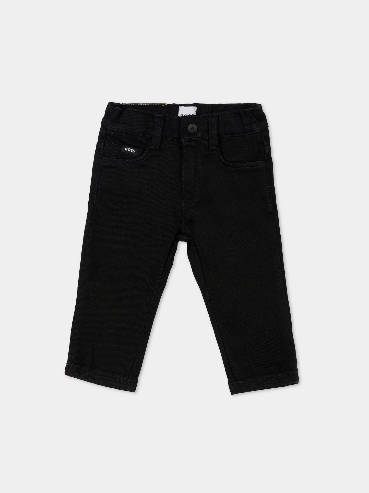 Jeans neri per neonato,Boss,J52440 09B