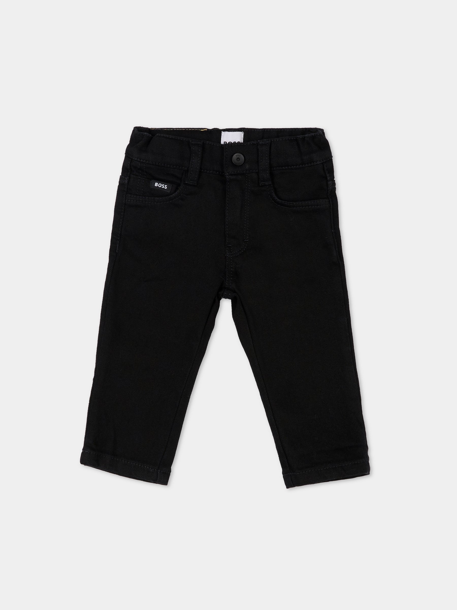 Jeans neri per neonato,Boss,J52440 09B
