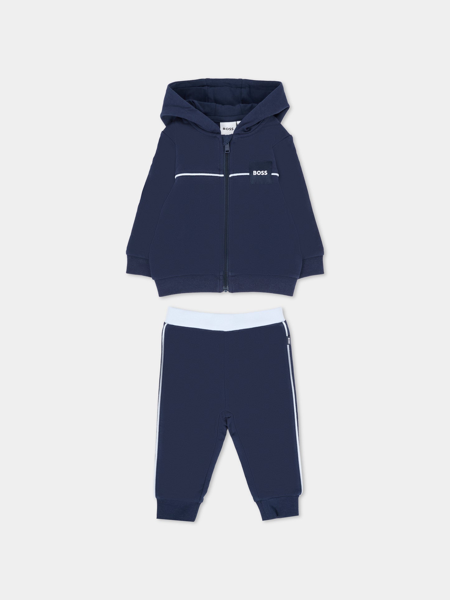 Completo blu per neonato con logo,Boss,J52527 849