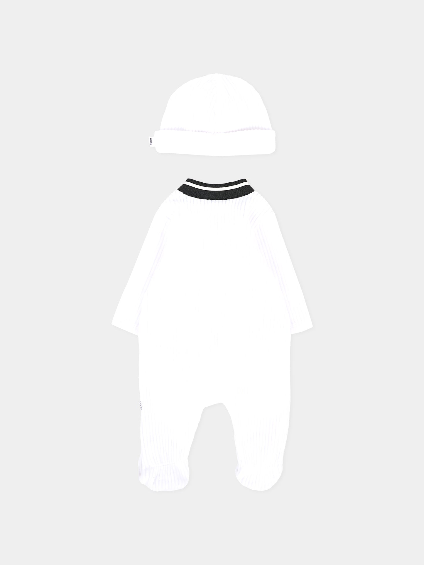 Set tutina bianco per neonato con logo,Boss,J52531 10P