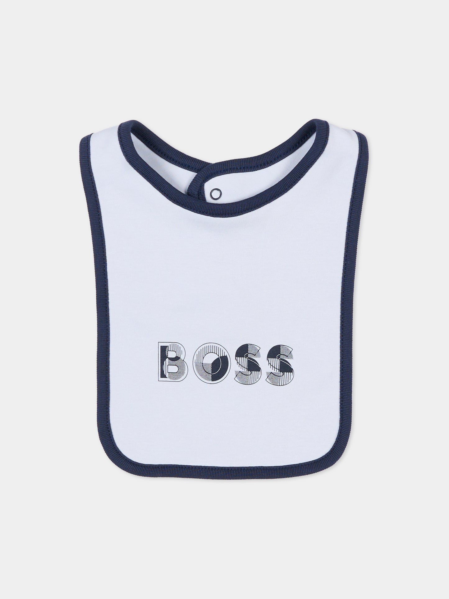 Set body azzurro per neonato con logo,Boss,J52539 771