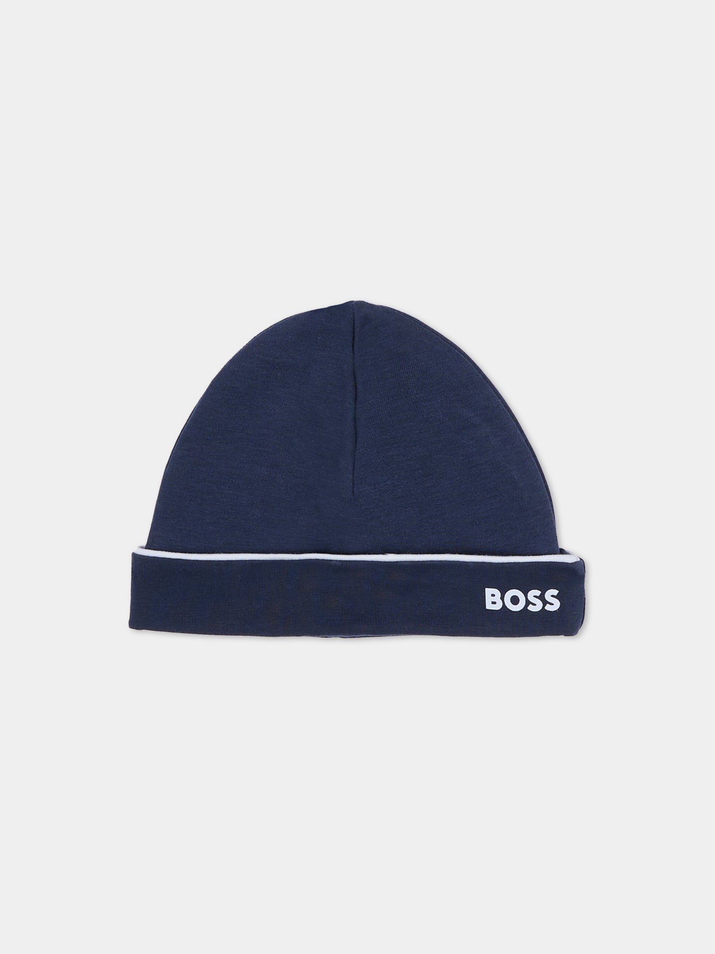 Set body azzurro per neonato con logo,Boss,J52539 771