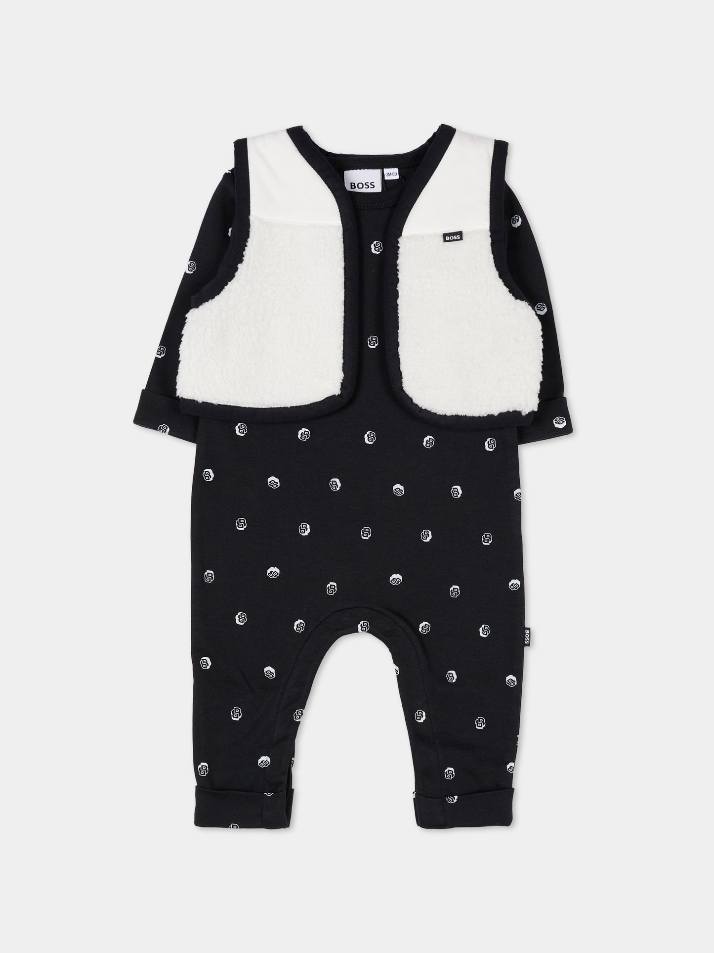 Set tutina blu per neonato con logo,Boss,J52541 09B