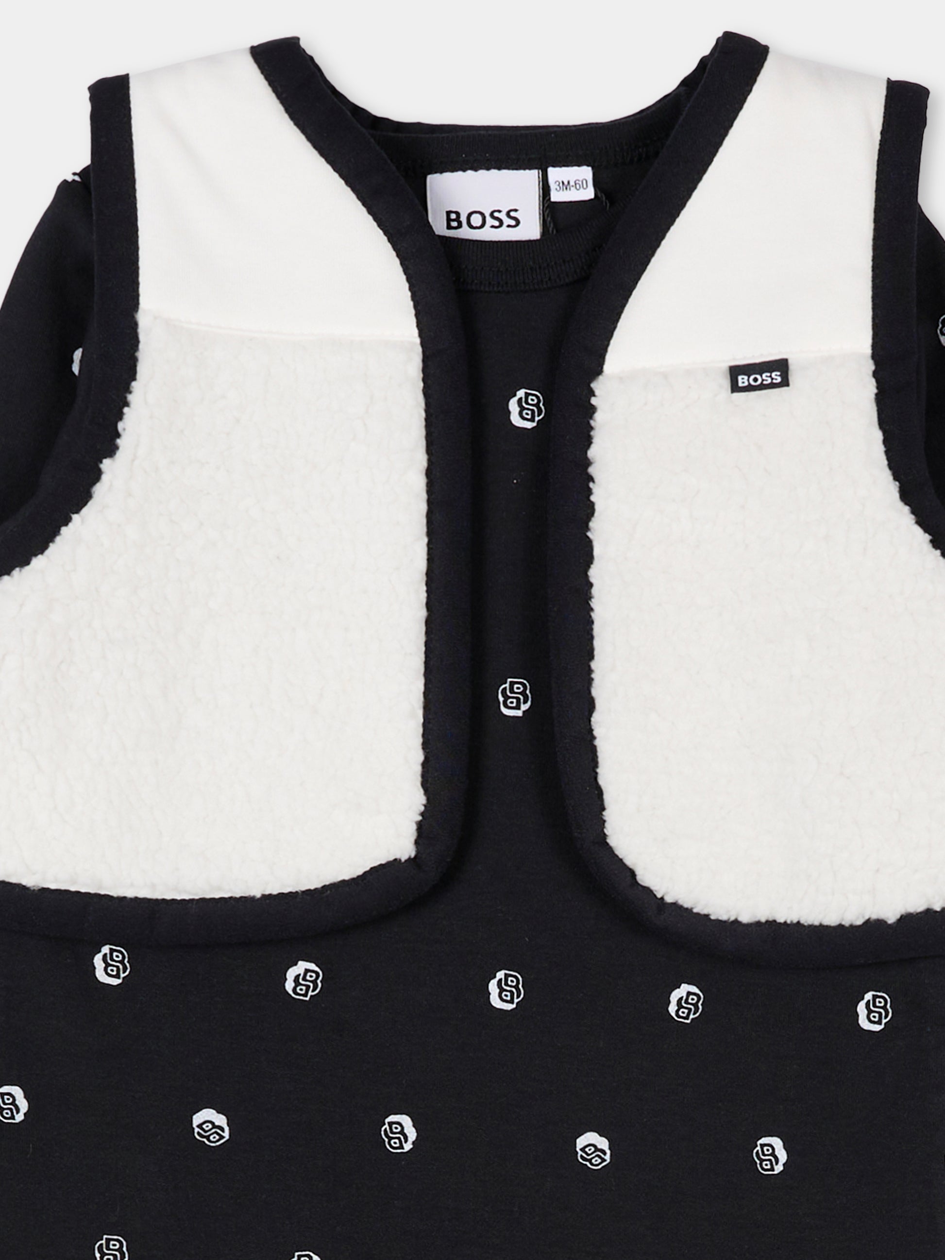 Set tutina blu per neonato con logo,Boss,J52541 09B