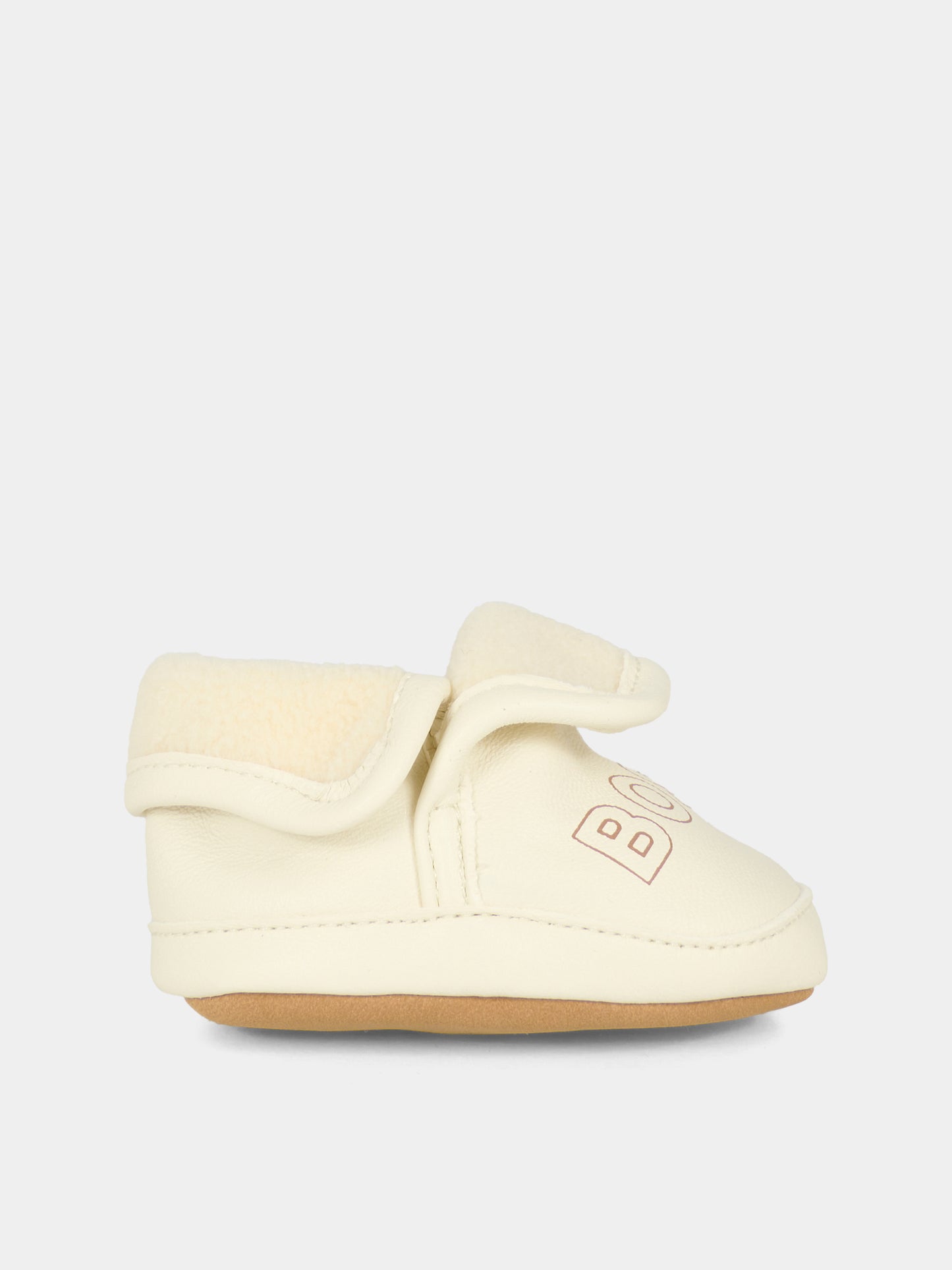 Sneakers avorio per neonato con logo,Boss,J52586 117