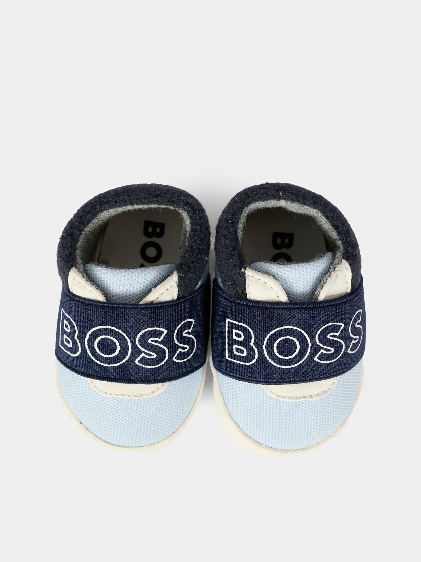 Sneakers blu per neonato con logo,Boss,J52589 849