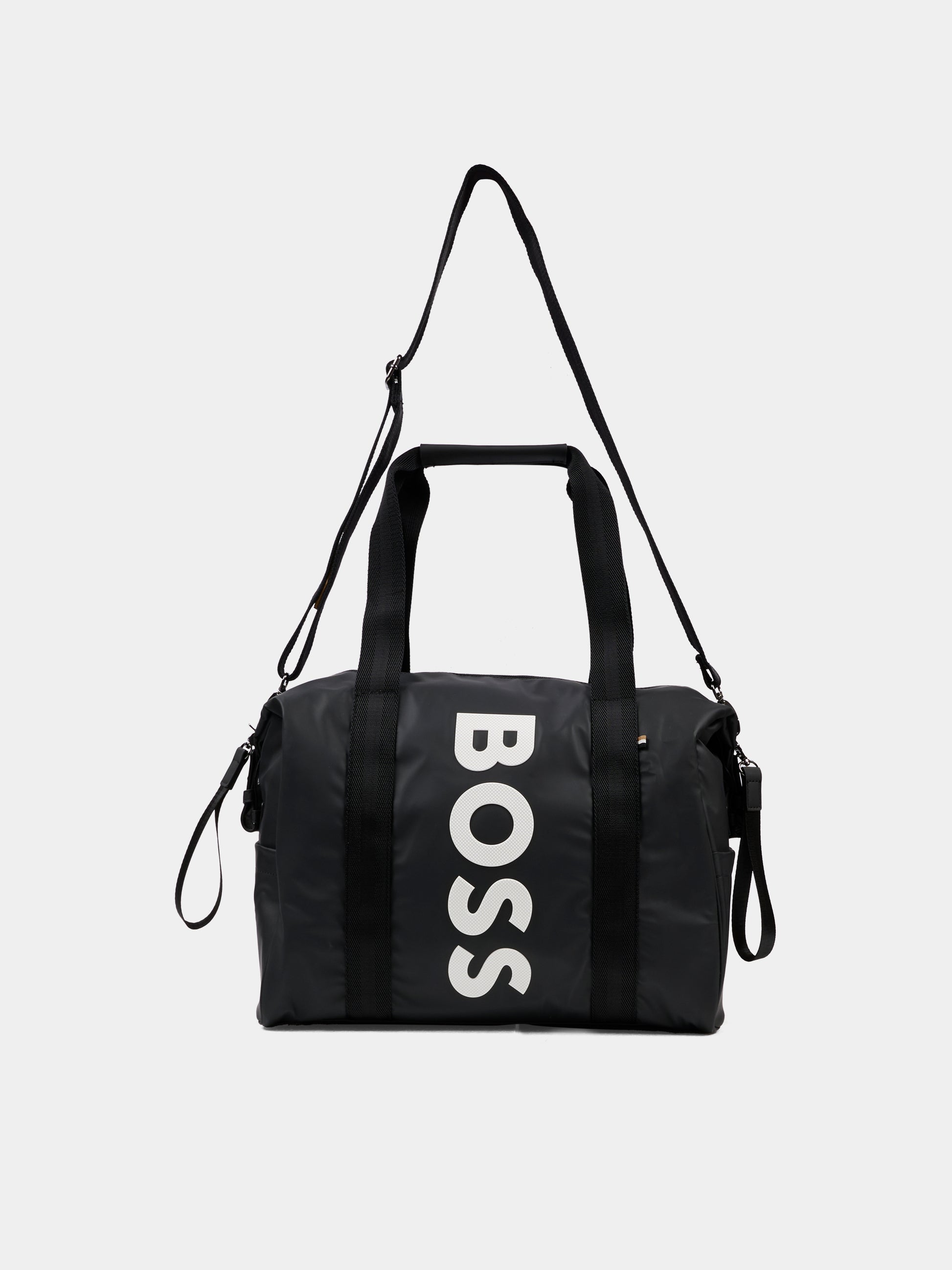 Borsa mamma nera per neonati con logo,Boss,J52609 09B