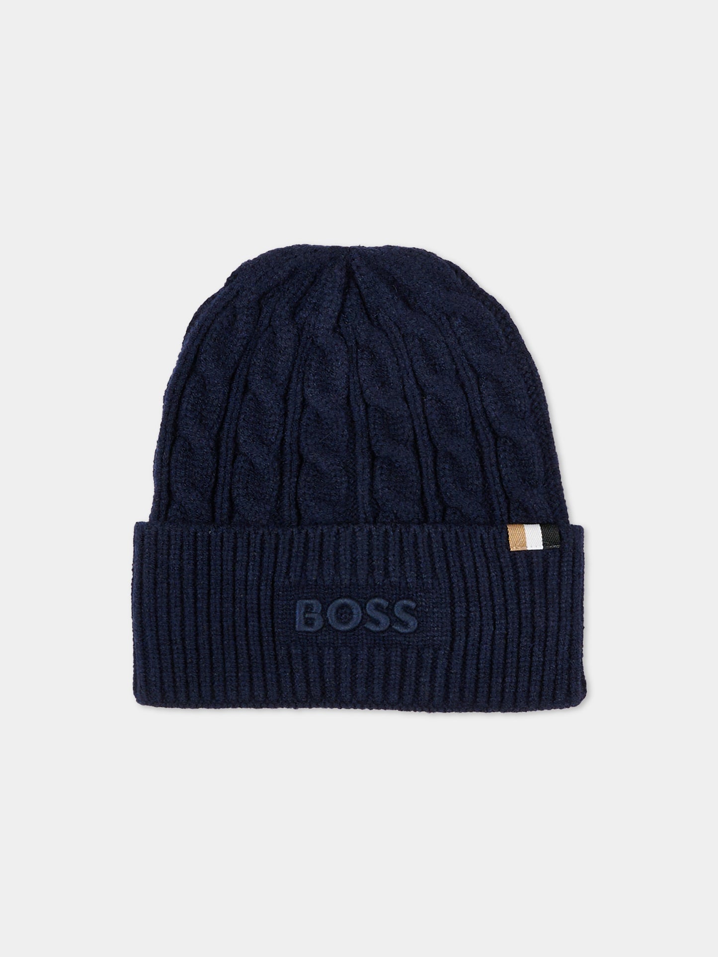 Berretto blu per bambino con logo,Boss,J52624 849