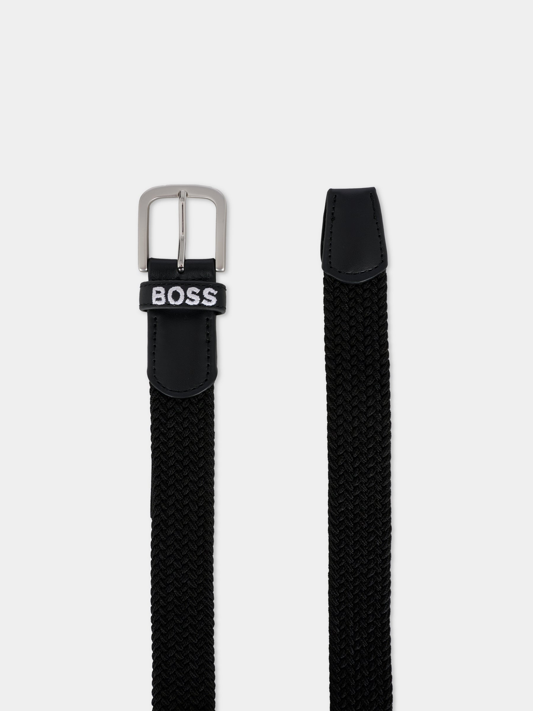 Cintura nera per bambino con logo,Boss,J52632 09B